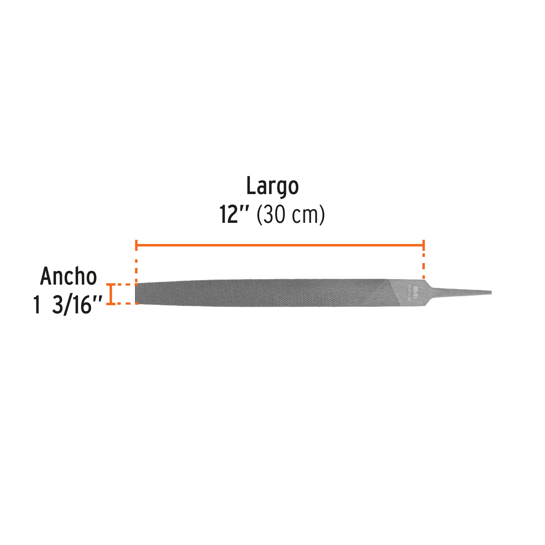 Lima plana muza 12", TRUPER