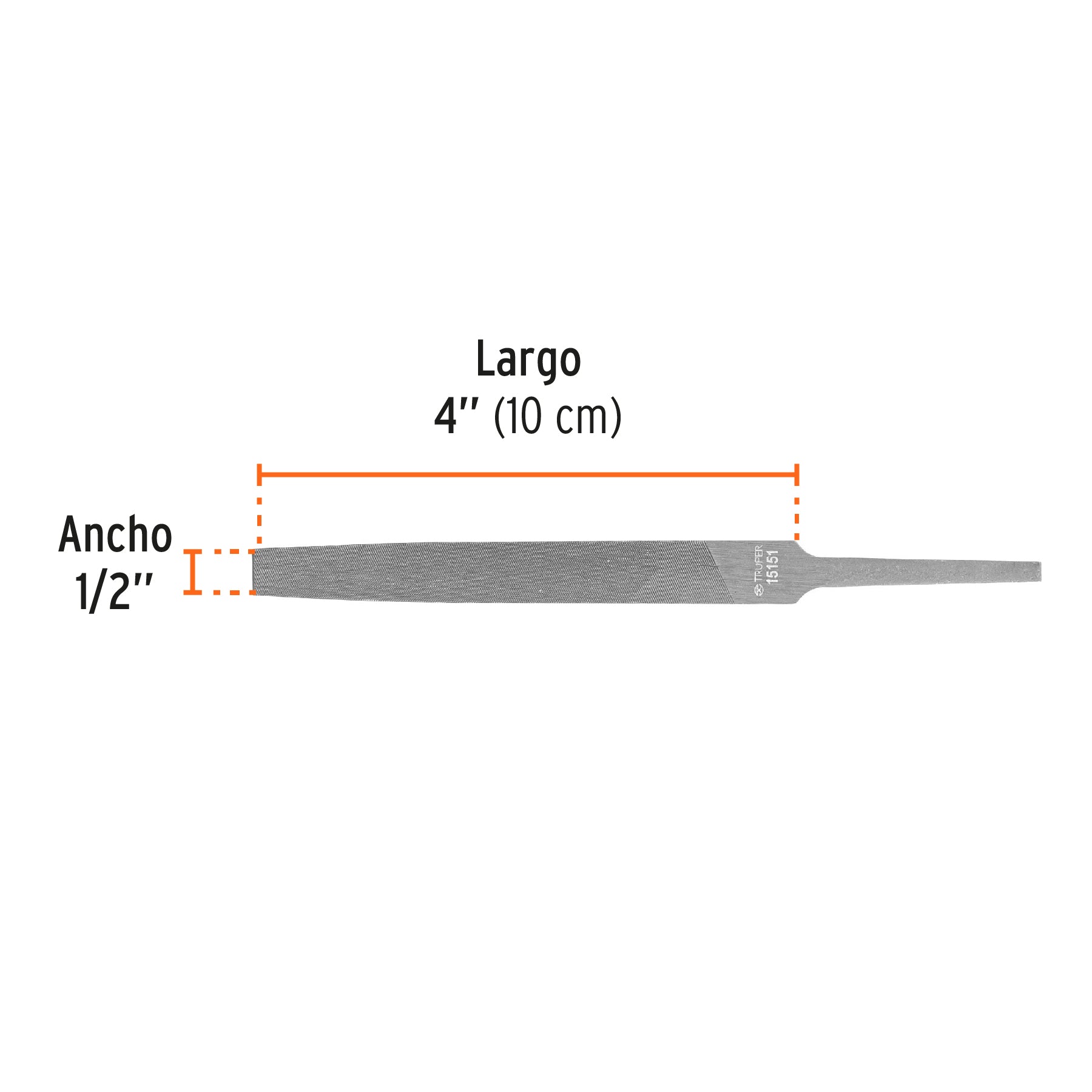 Lima plana muza 4", TRUPER