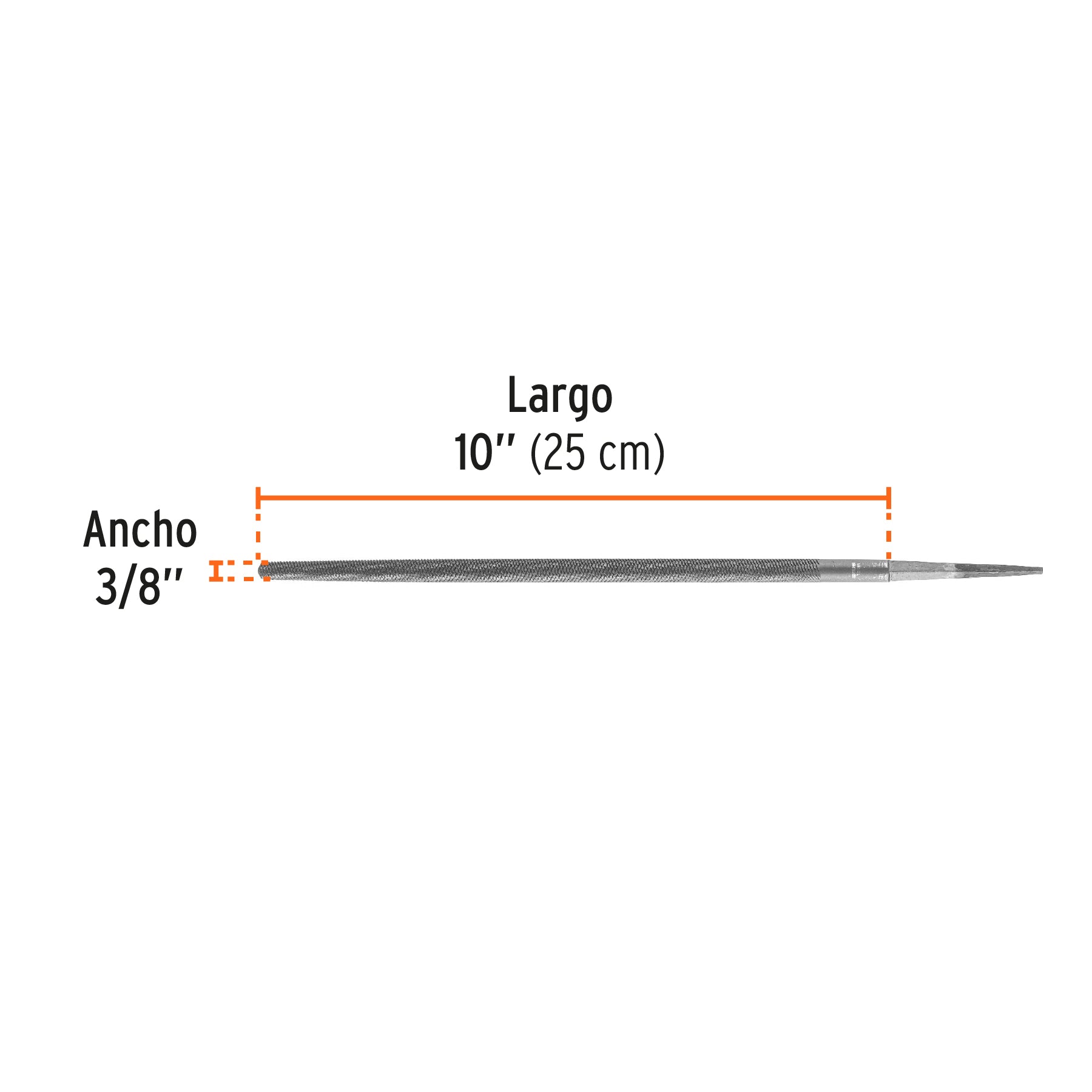 Lima redonda bastarda 10", TRUPER