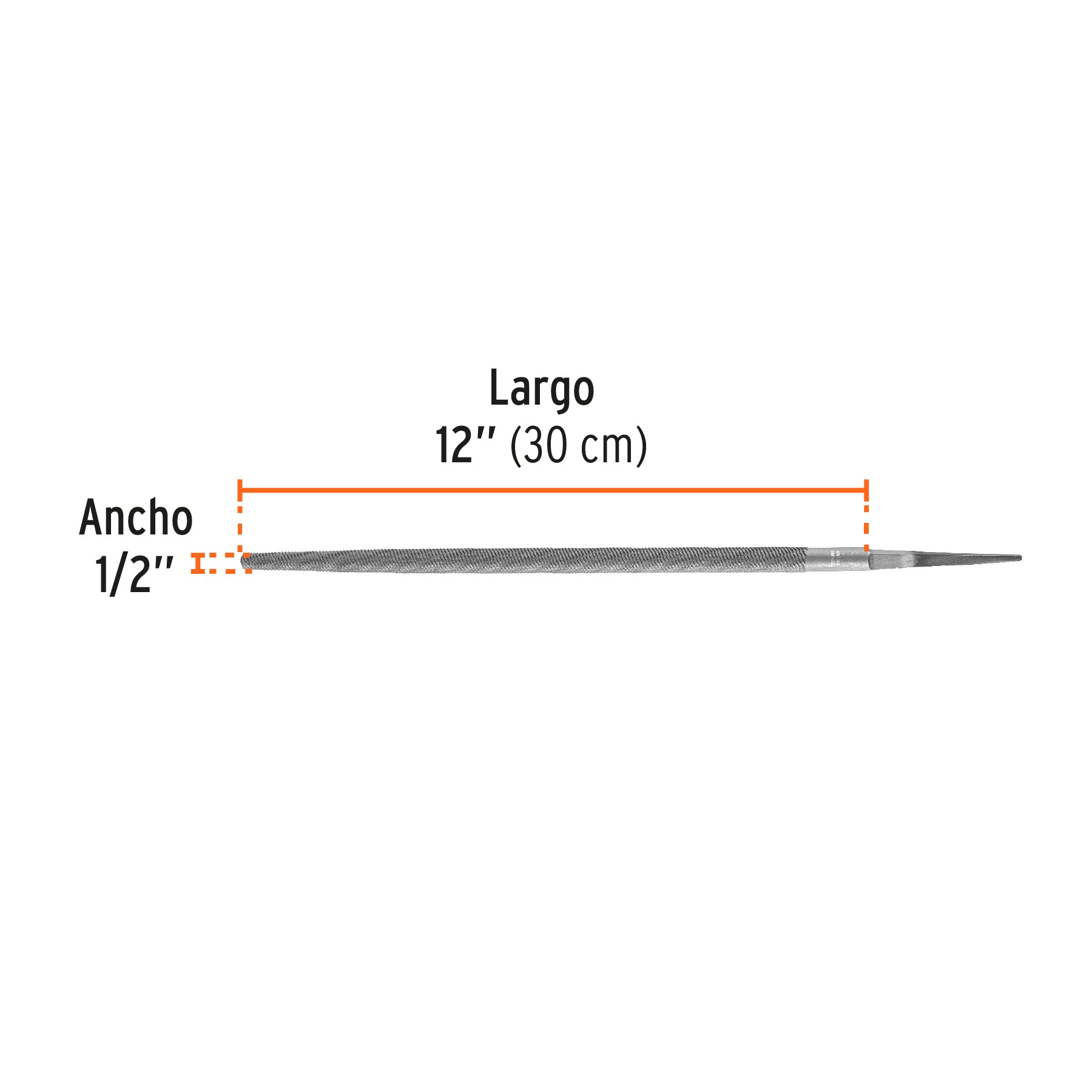 Lima redonda bastarda 12", TRUPER