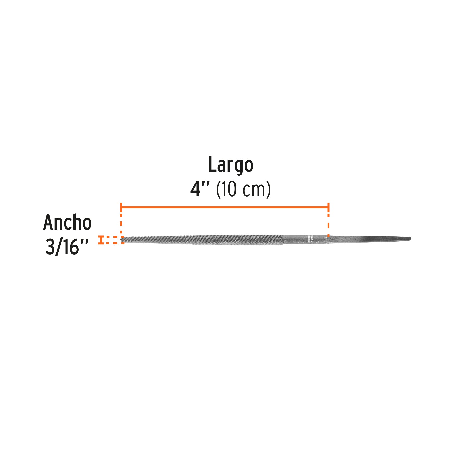 Lima redonda bastarda 4", TRUPER