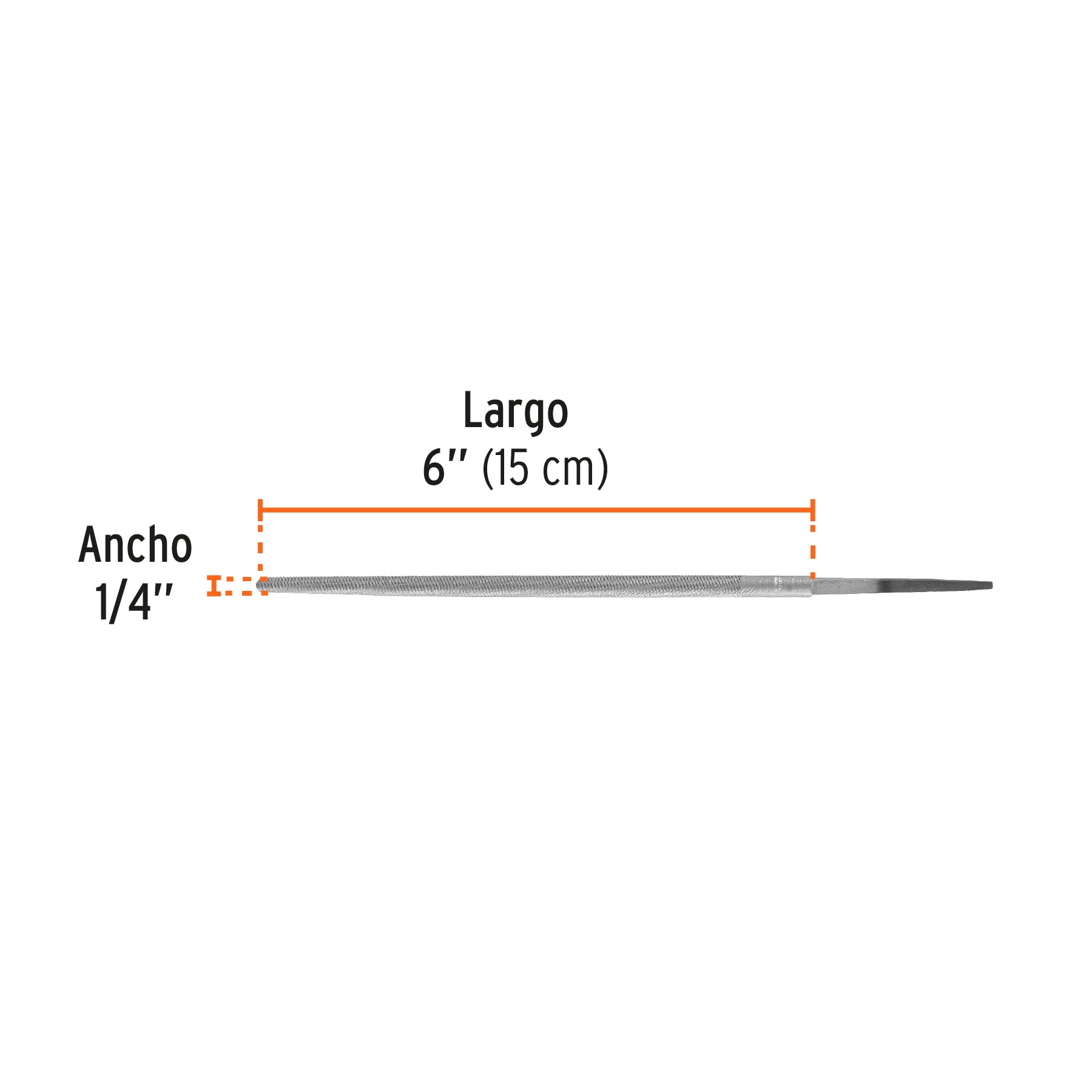 Lima redonda bastarda 6", TRUPER