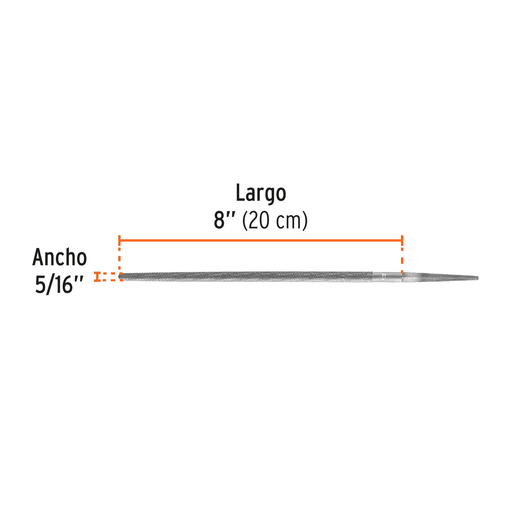 Lima redonda bastarda 8", TRUPER