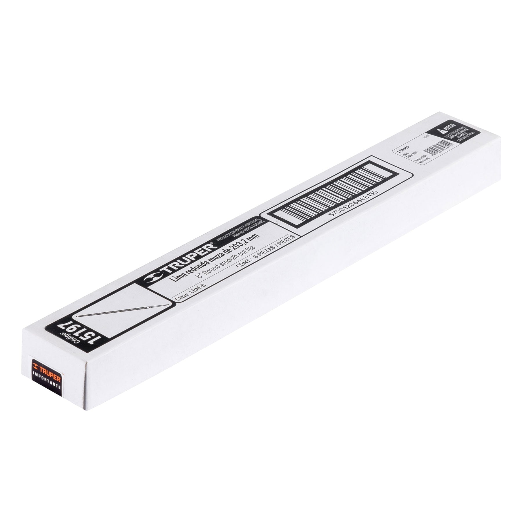 Lima redonda muza 8", TRUPER