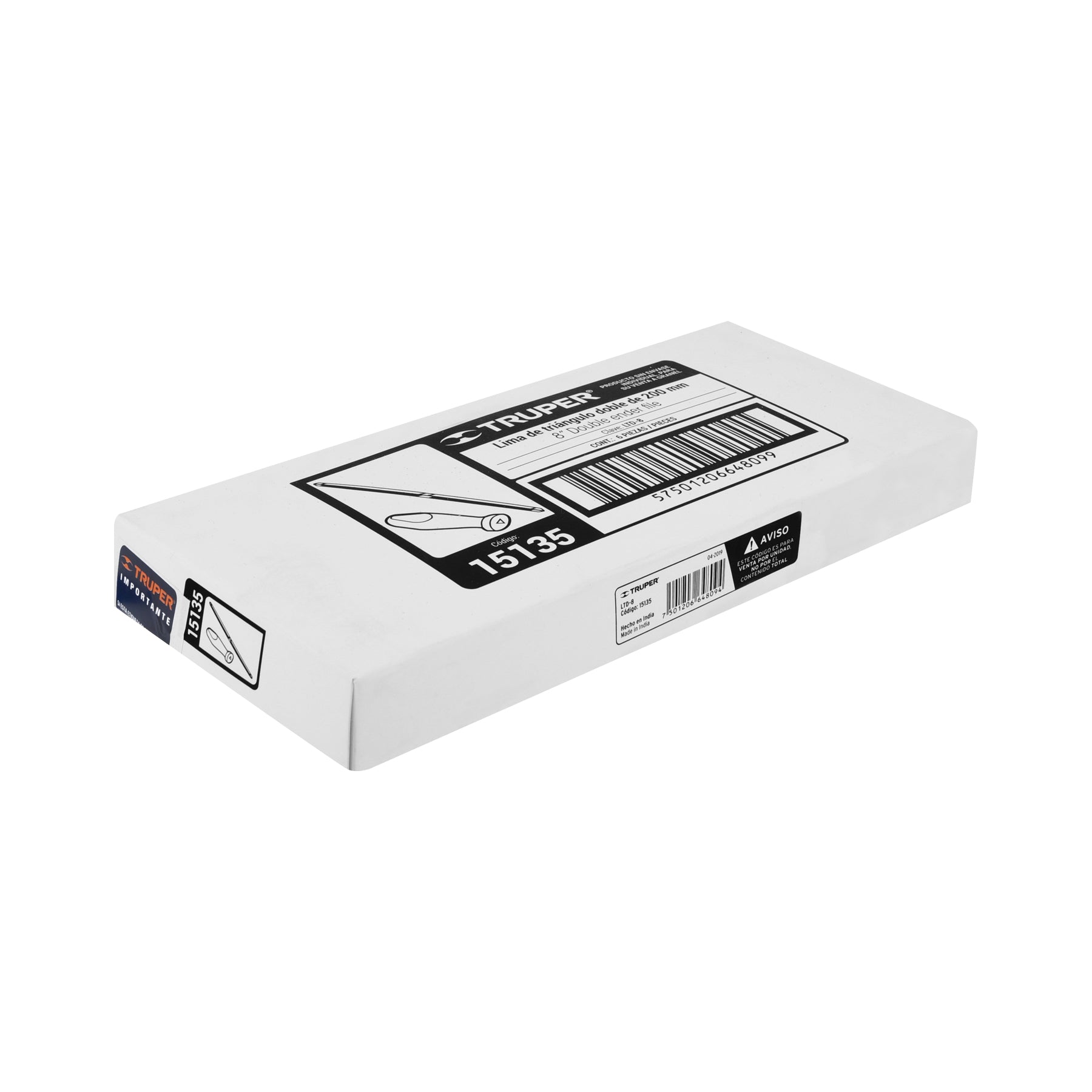 Lima triángulo doble 8", TRUPER