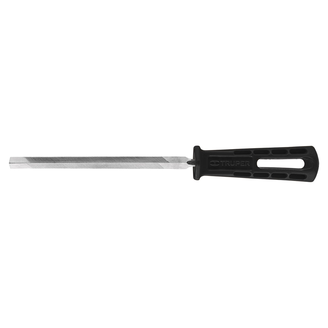 Lima delgada triangulo pesado 6" con mango, TRUPER