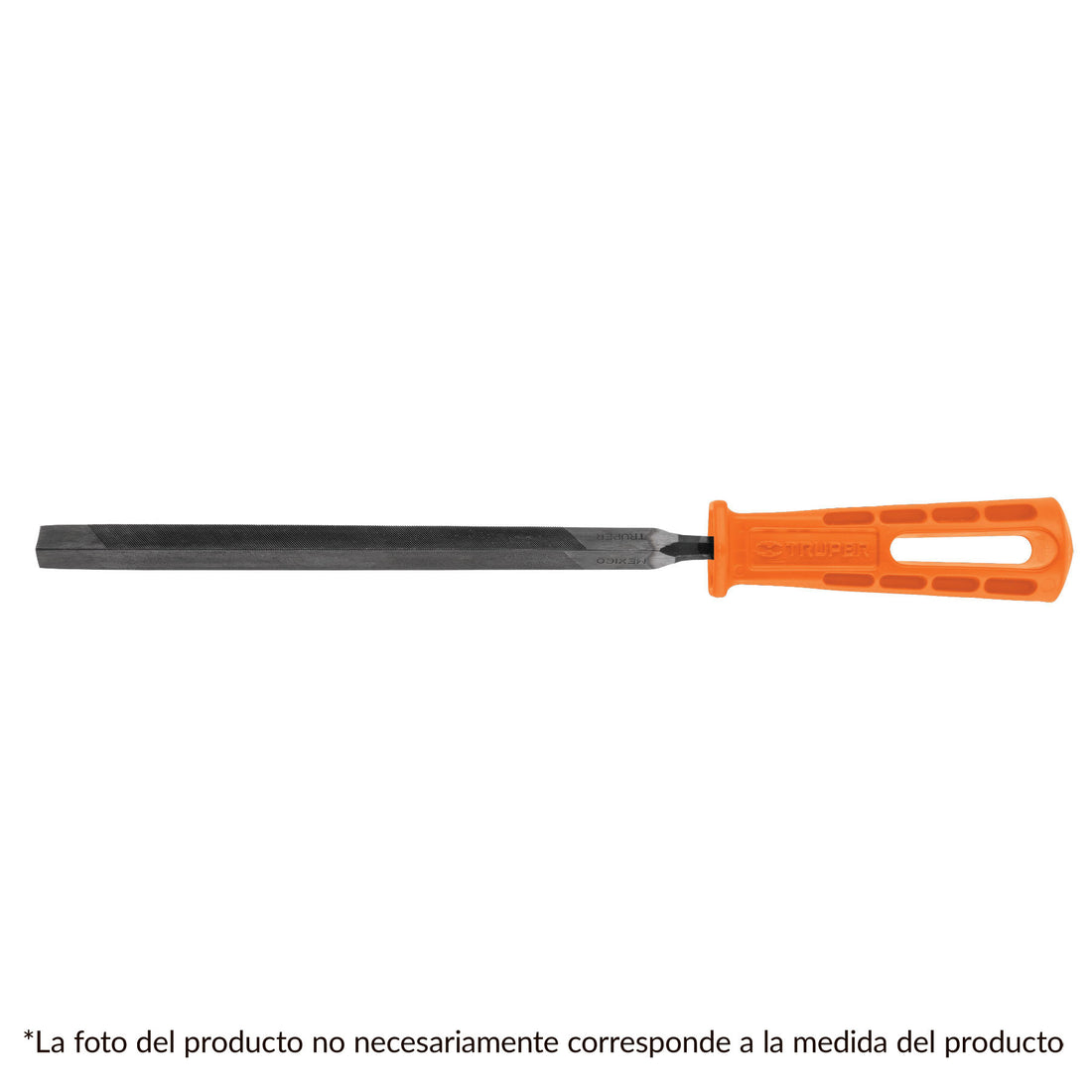Lima triángulo pesado 6" con mango, acabado negro