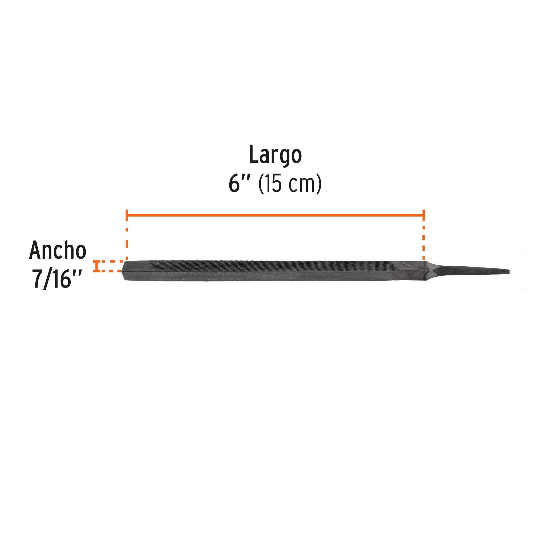Lima negra triángulo pesado 6", 34 dpp, TRUPER