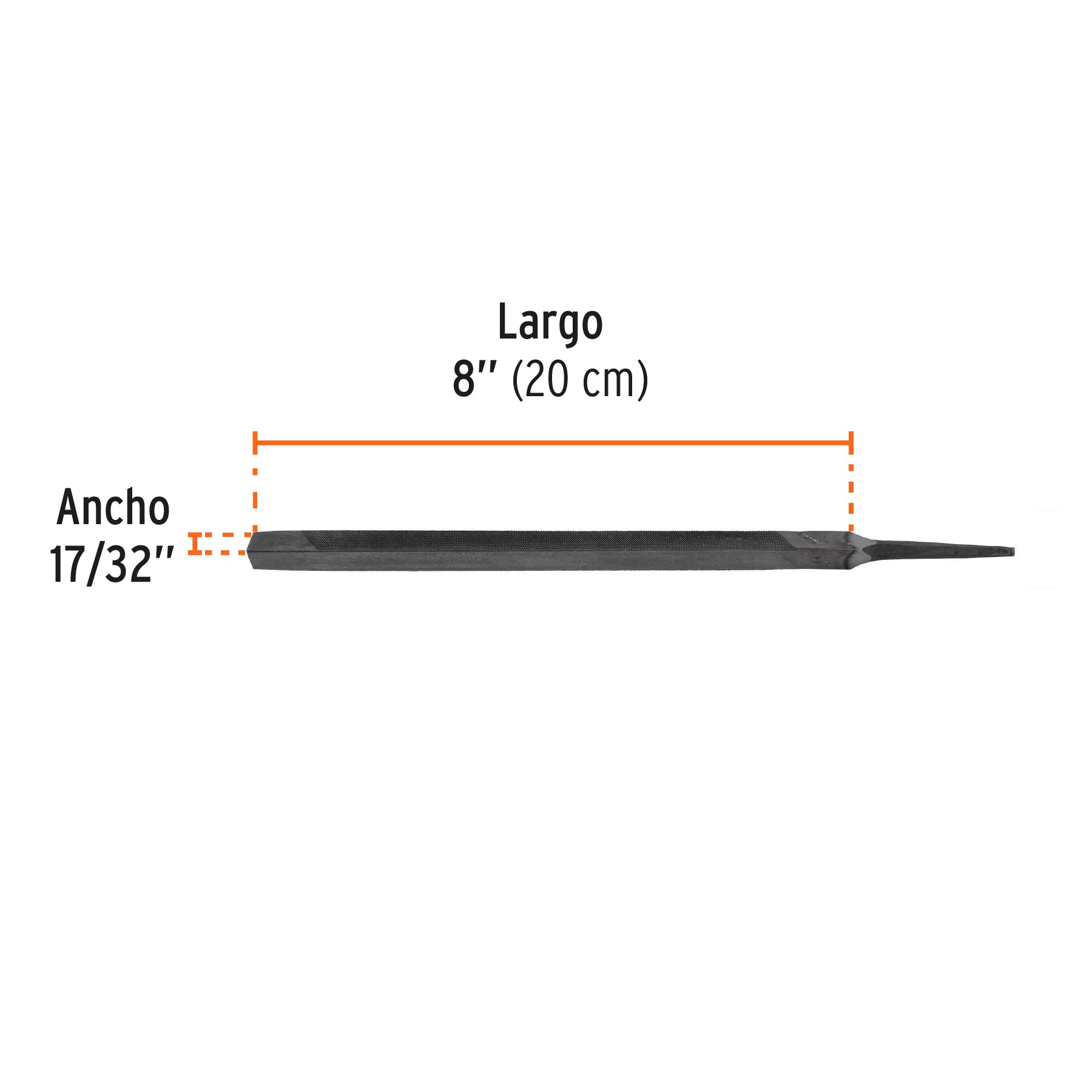 Lima negra triángulo pesado 8", 32 dpp, TRUPER