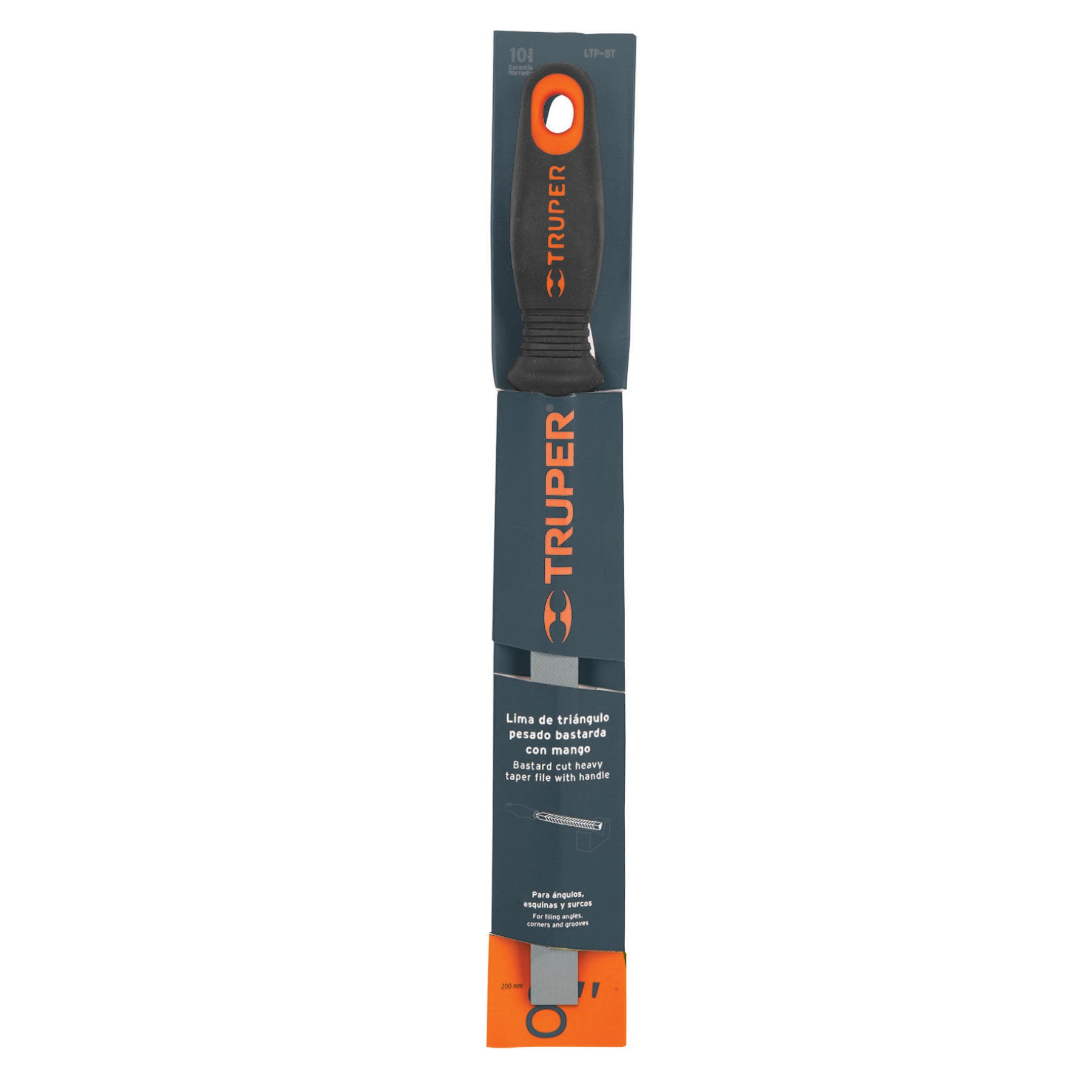 Lima triángulo pesado 8" 32 dpp, mango Comfort Grip, TRUPER