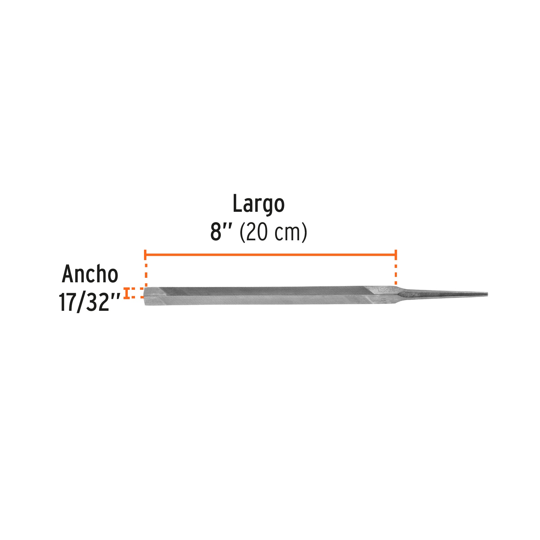 Lima triángulo pesado 8", 34 dpp, TRUPER