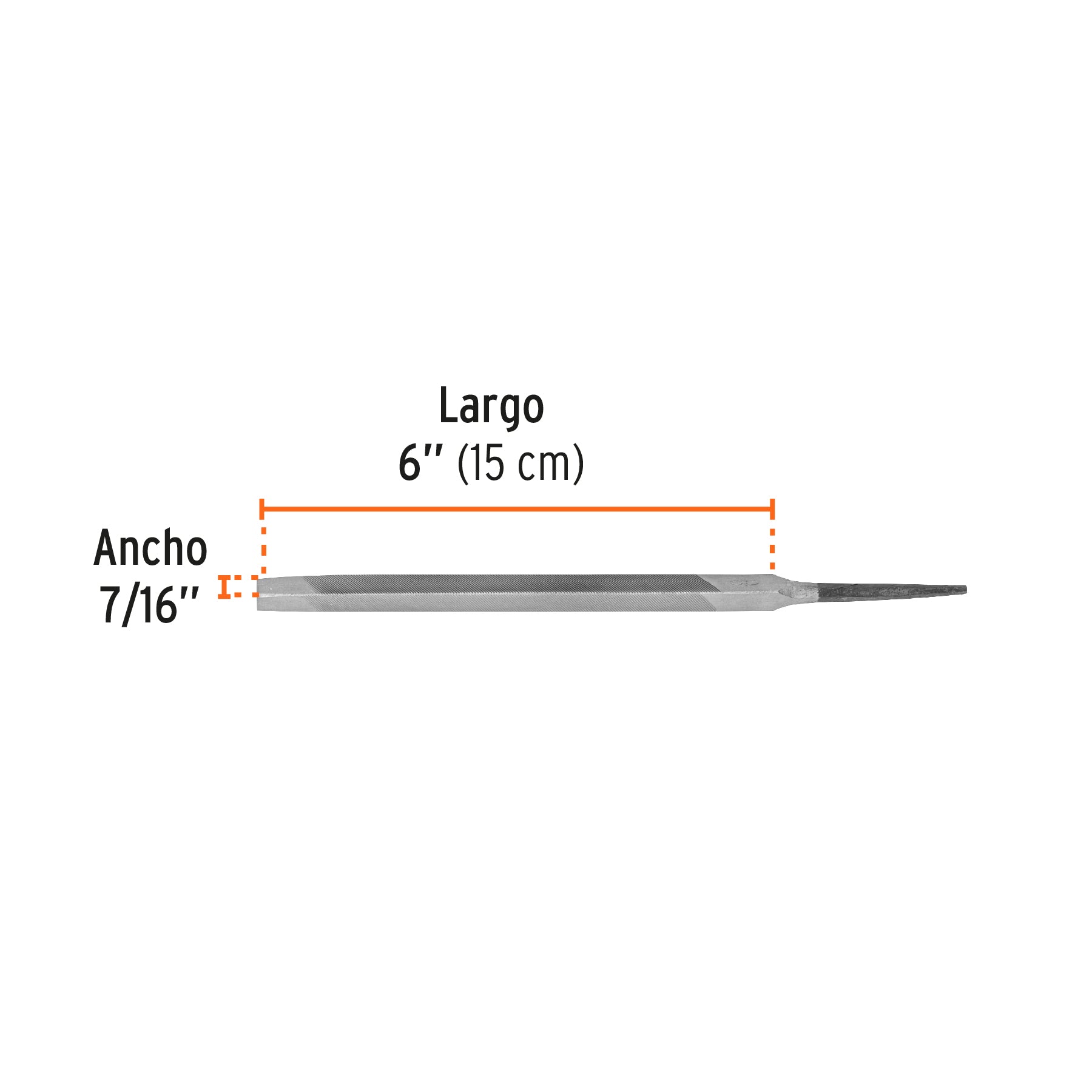 Lima triangular 6" para machete, 34 dpp, TRUPER