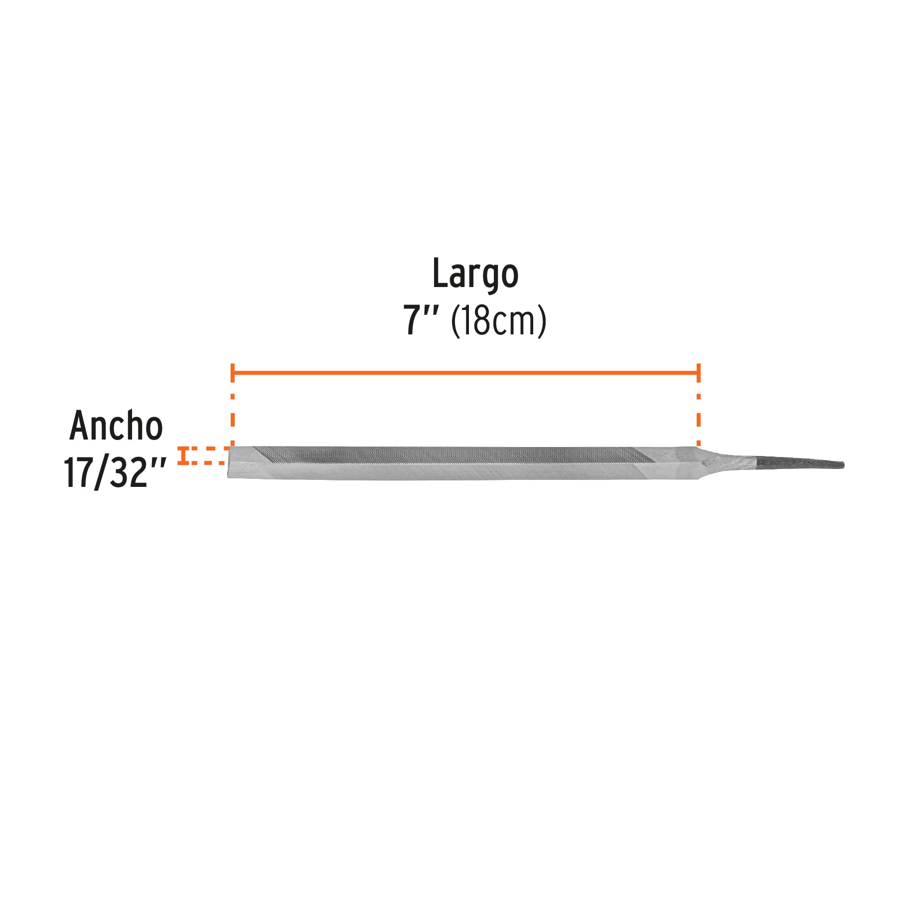 Lima triangular 7" para machete, 36 dpp, TRUPER