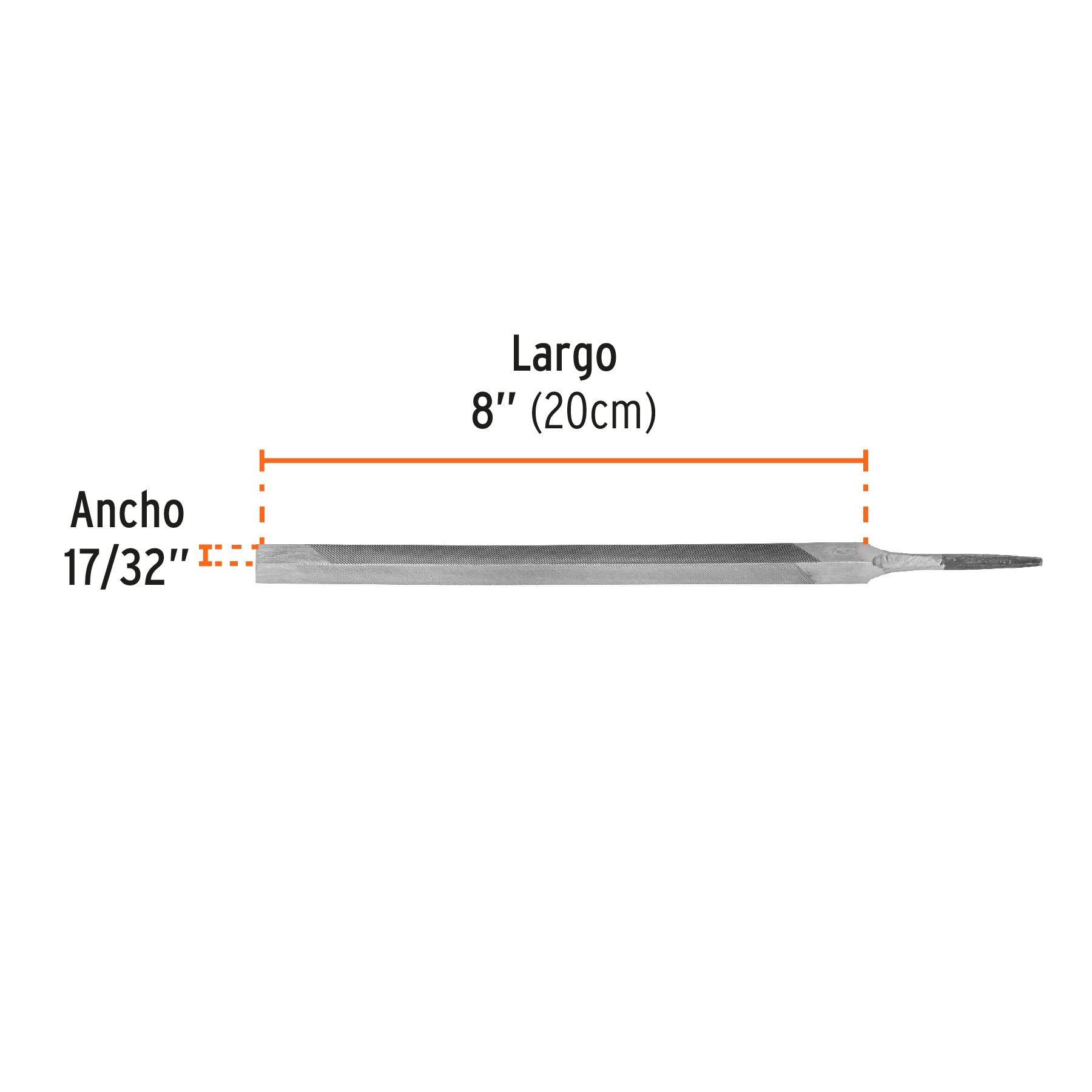 Lima triangular 8" para machete, 36 dpp, TRUPER