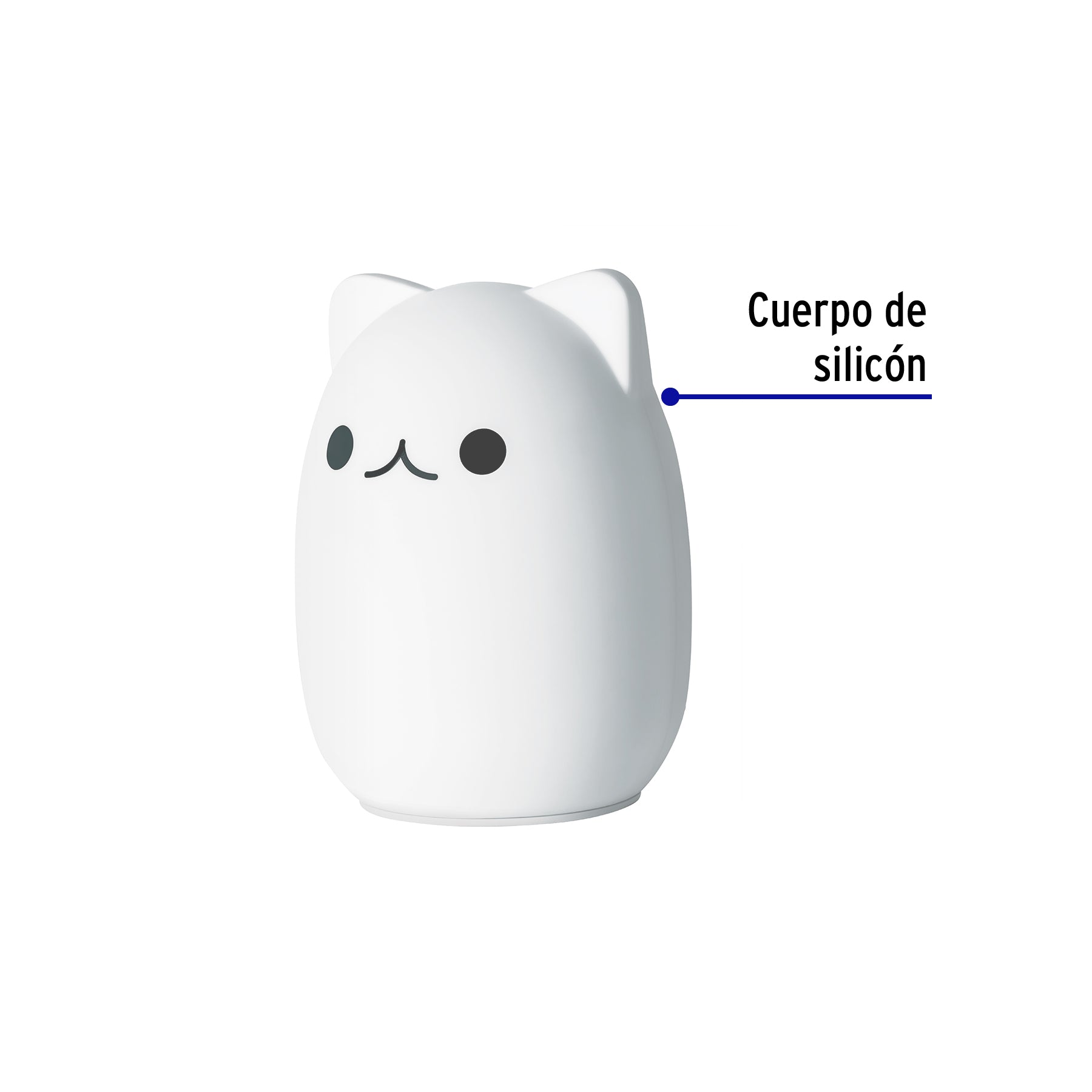 Luz de noche de LED gato multicolor, VOLTECK