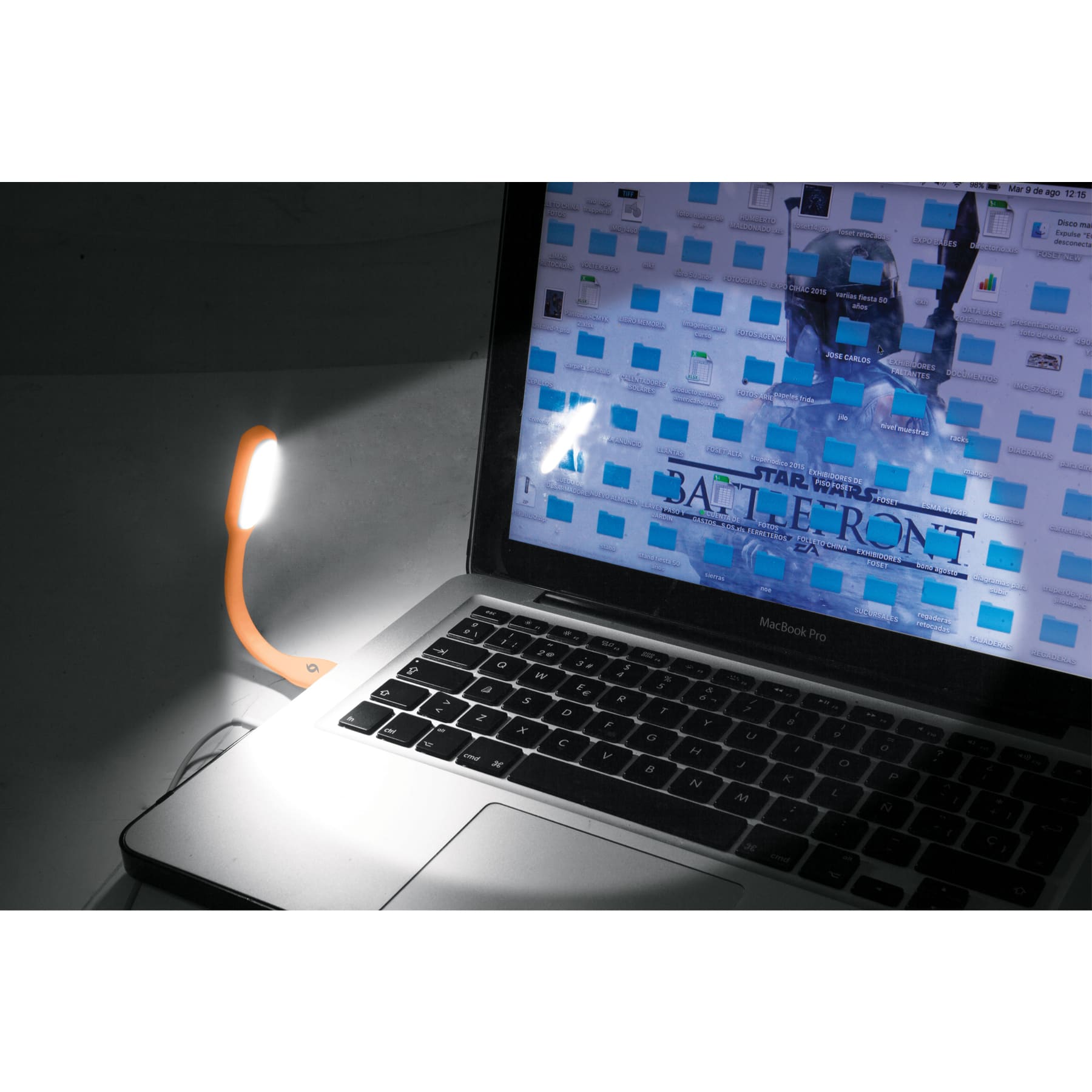 Mini-lámpara flexible de 5 LEDs 1W para puerto USB, VOLTECK