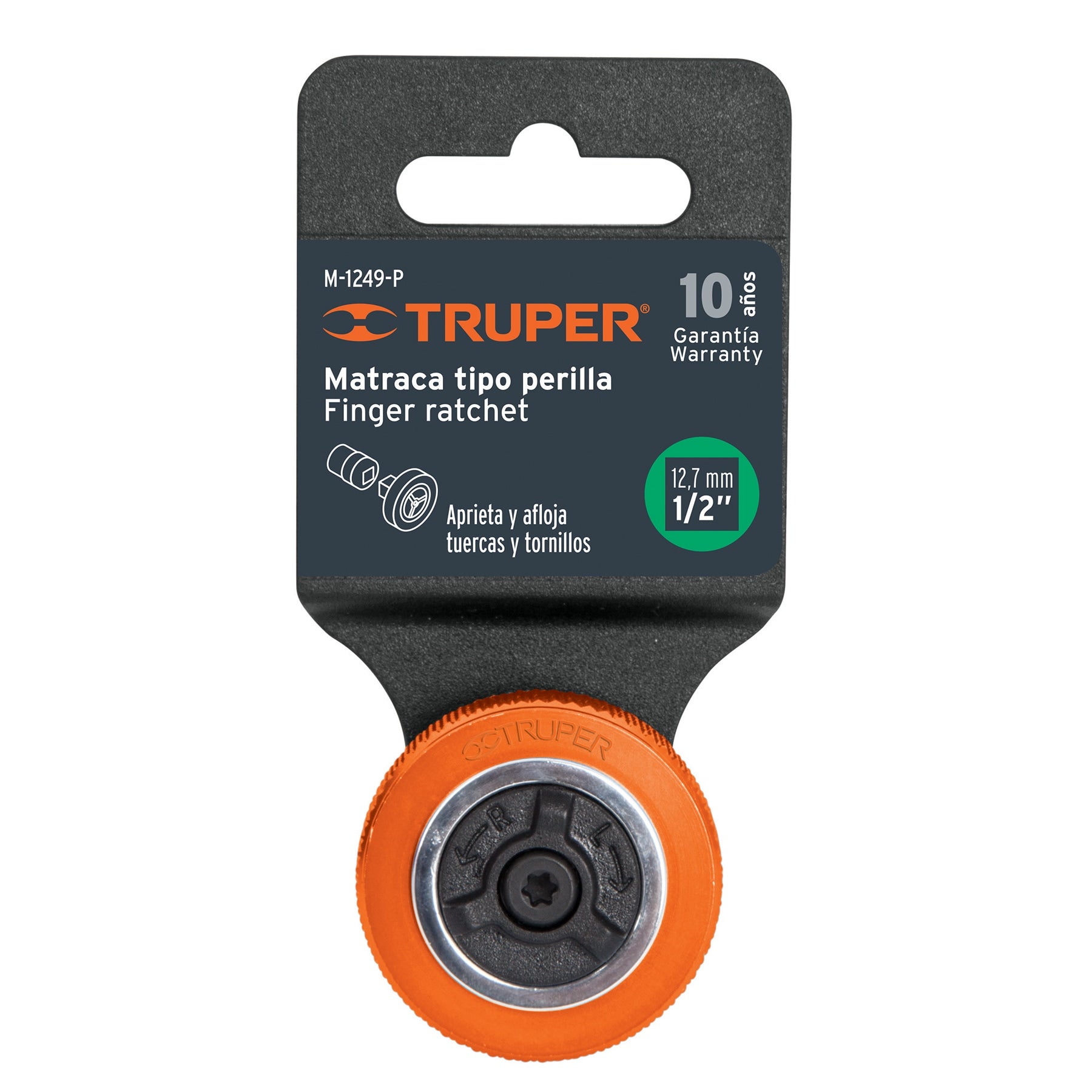 Matraca cuadro 1/2" tipo perilla, TRUPER