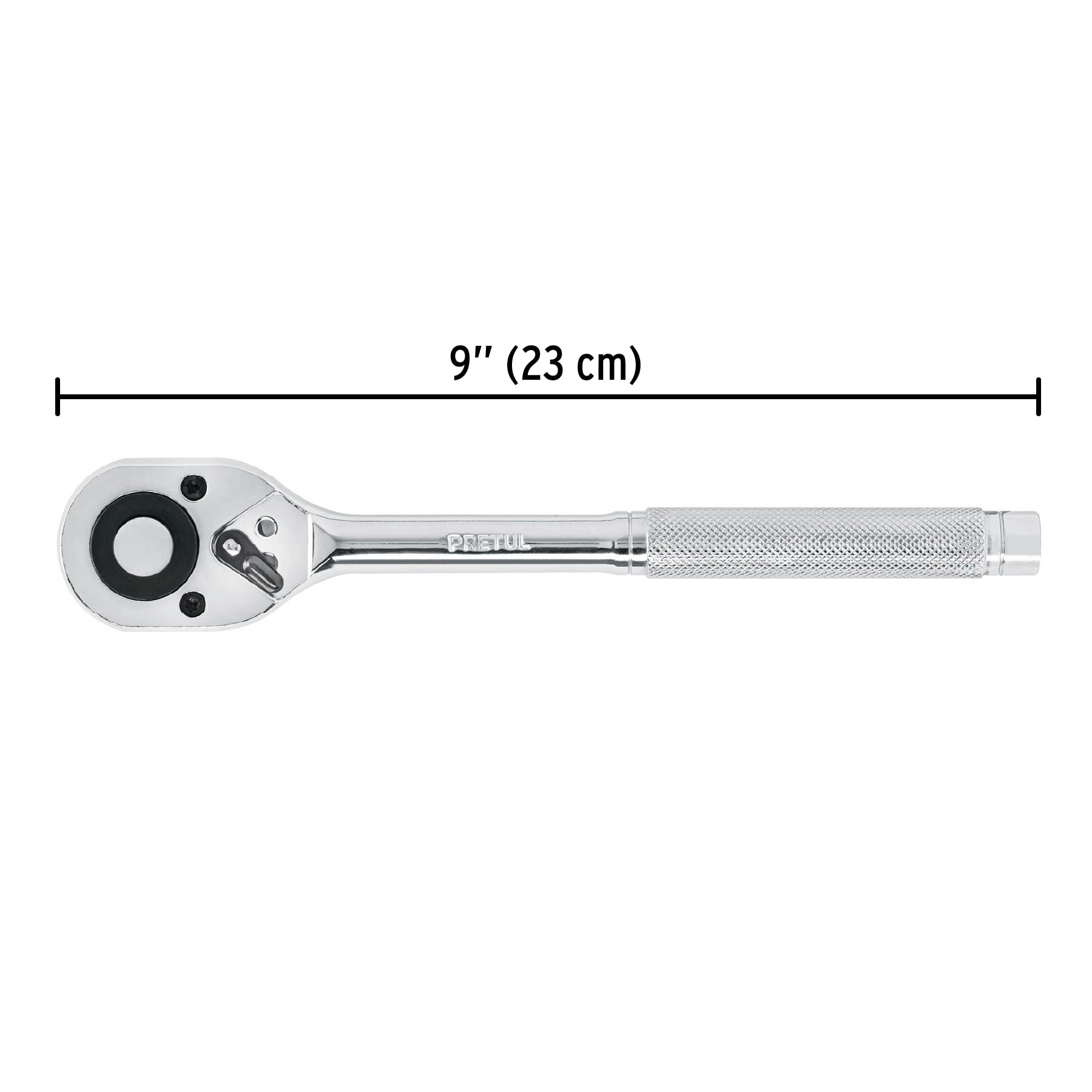 Matraca cuadro 1/2" cabeza de pera liberación rápida, PRETUL