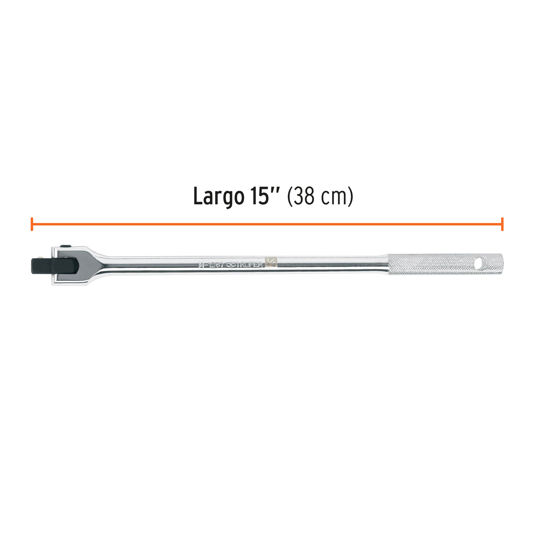 Mango articulado con cuadro de 1/2", largo 15", TRUPER