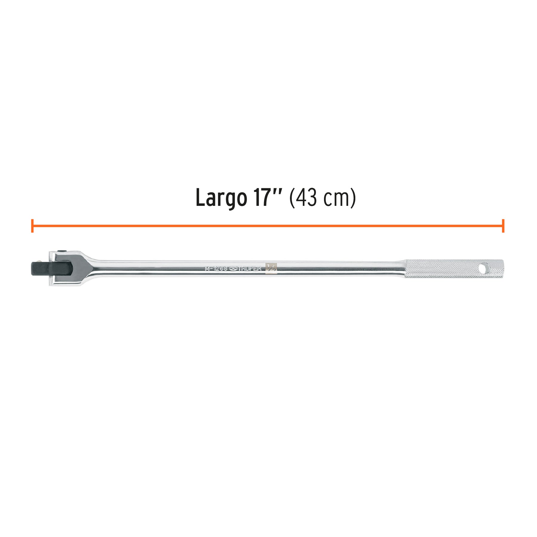 Mango articulado con cuadro de 1/2", largo 17", TRUPER
