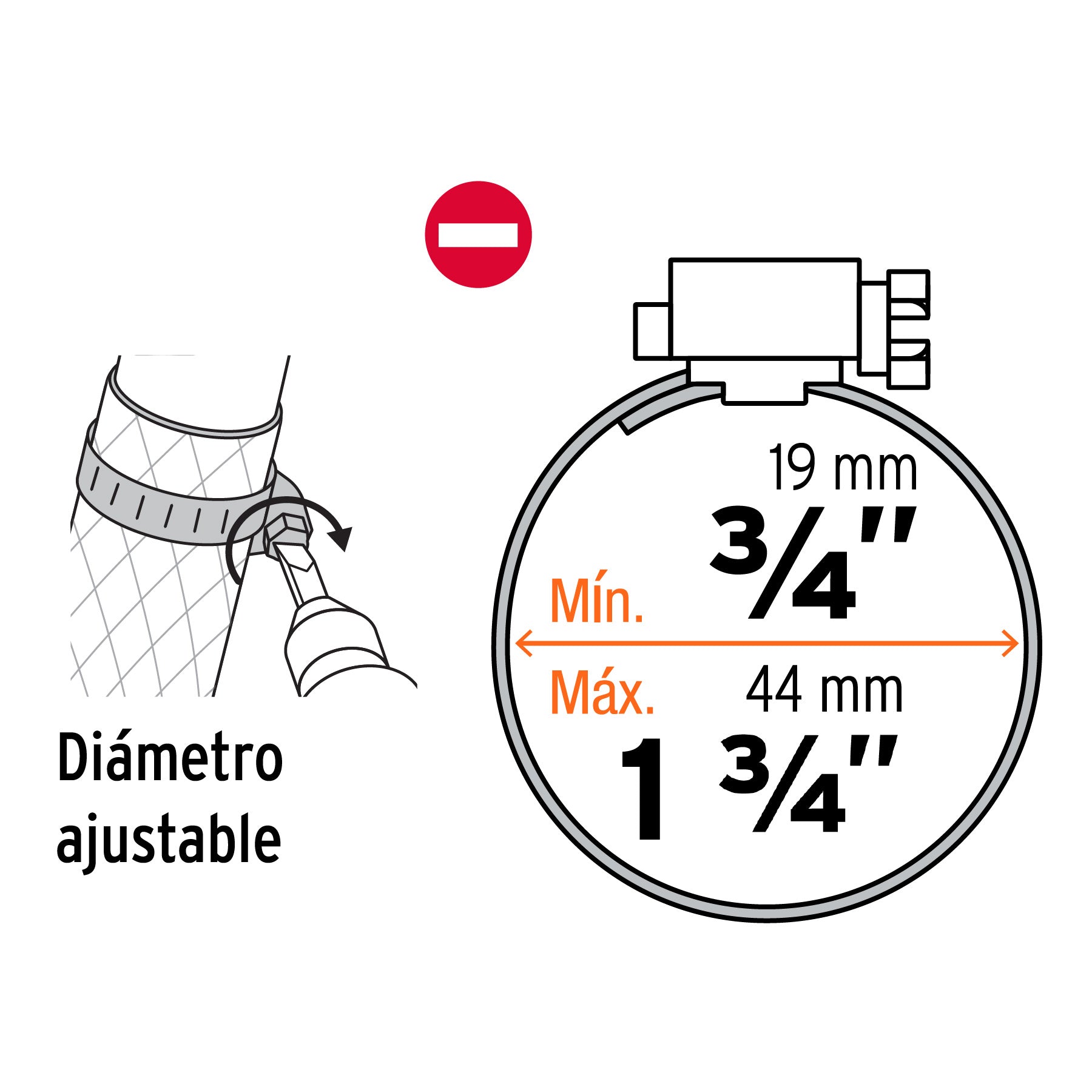 Bolsa c/2 abrazaderas sin fin 20, 3/4 - 1-3/3", TRUPER