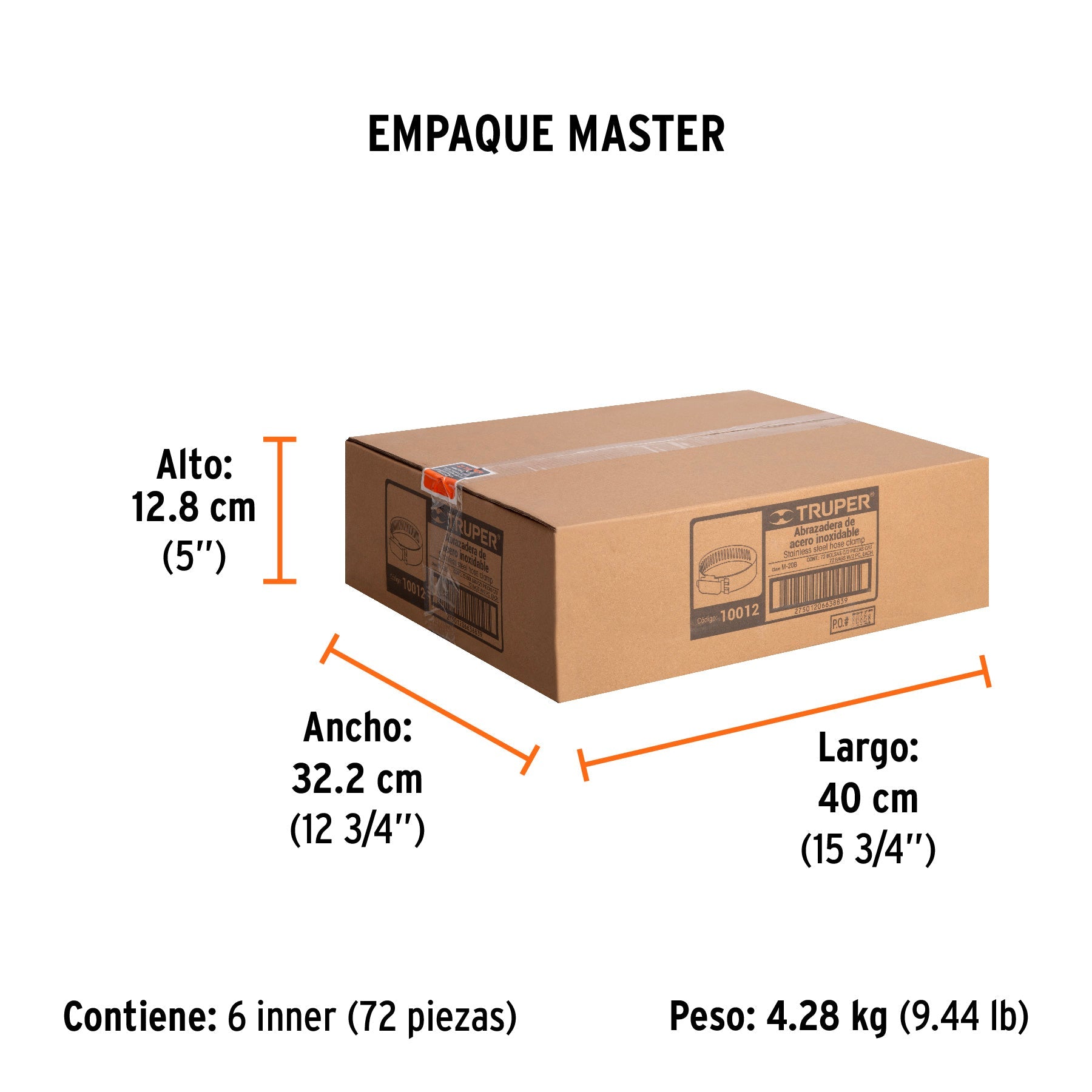 Bolsa c/2 abrazaderas sin fin 20, 3/4 - 1-3/3", TRUPER - Empaque
