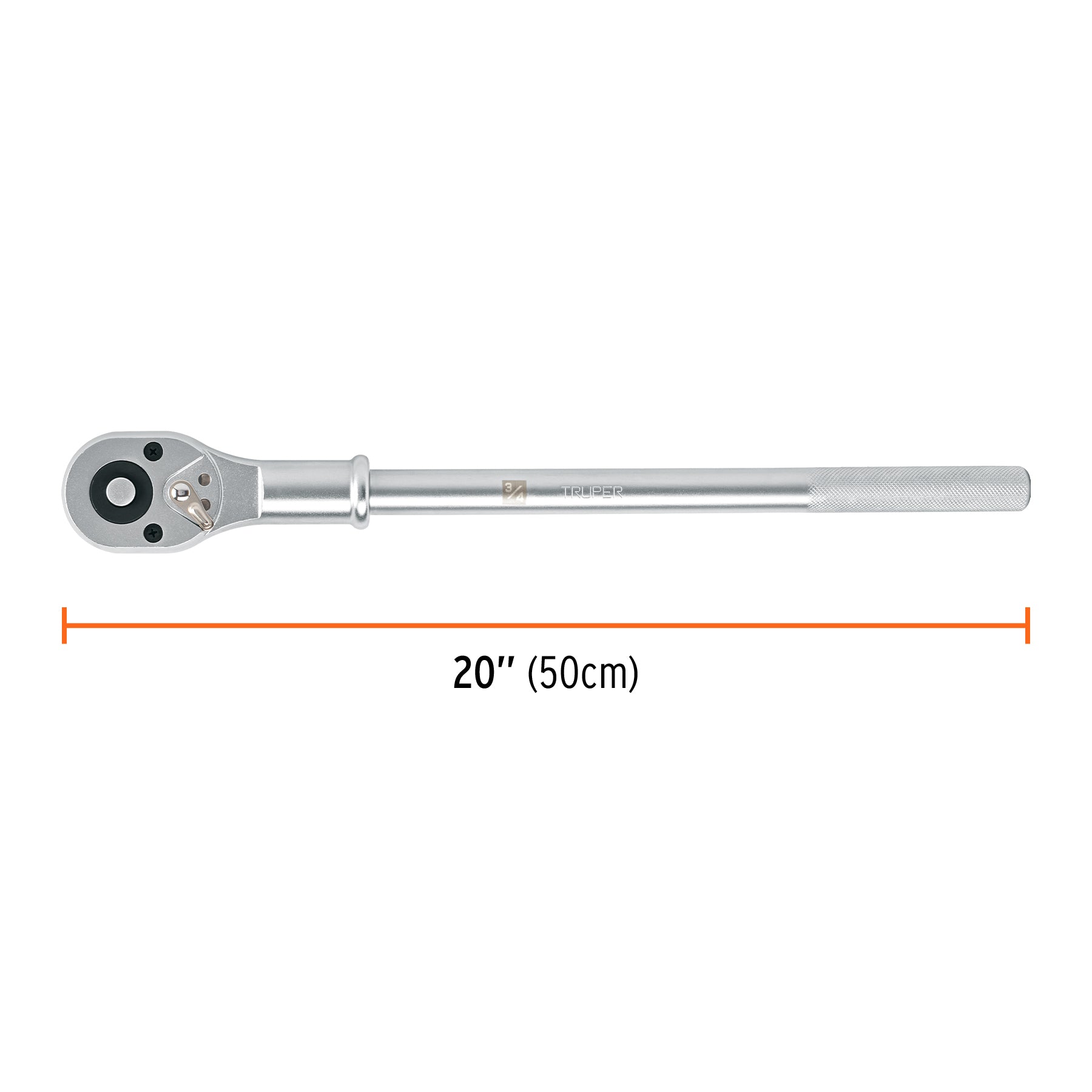 Matraca 3/4" cabeza pera sist. reversible liberación rápida