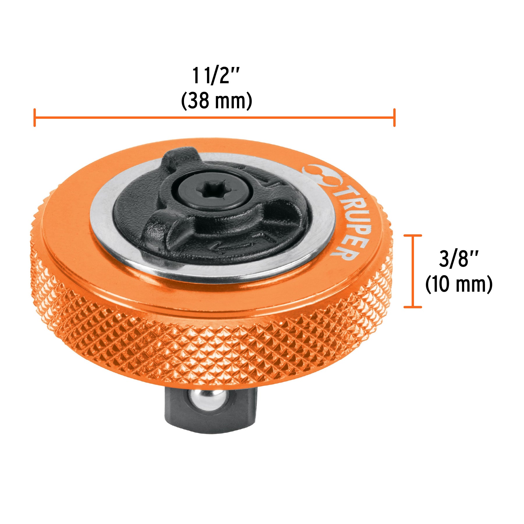 Matraca cuadro 3/8" tipo perilla, TRUPER