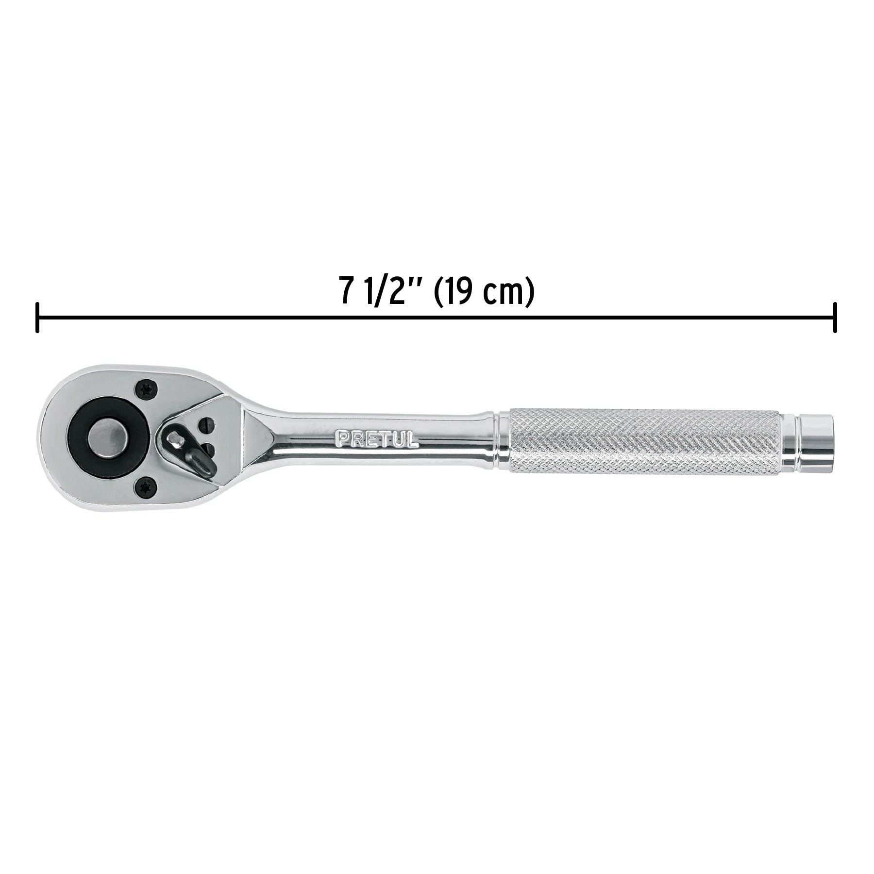 Matraca cuadro 3/8" cabeza de pera liberación rápida, PRETUL