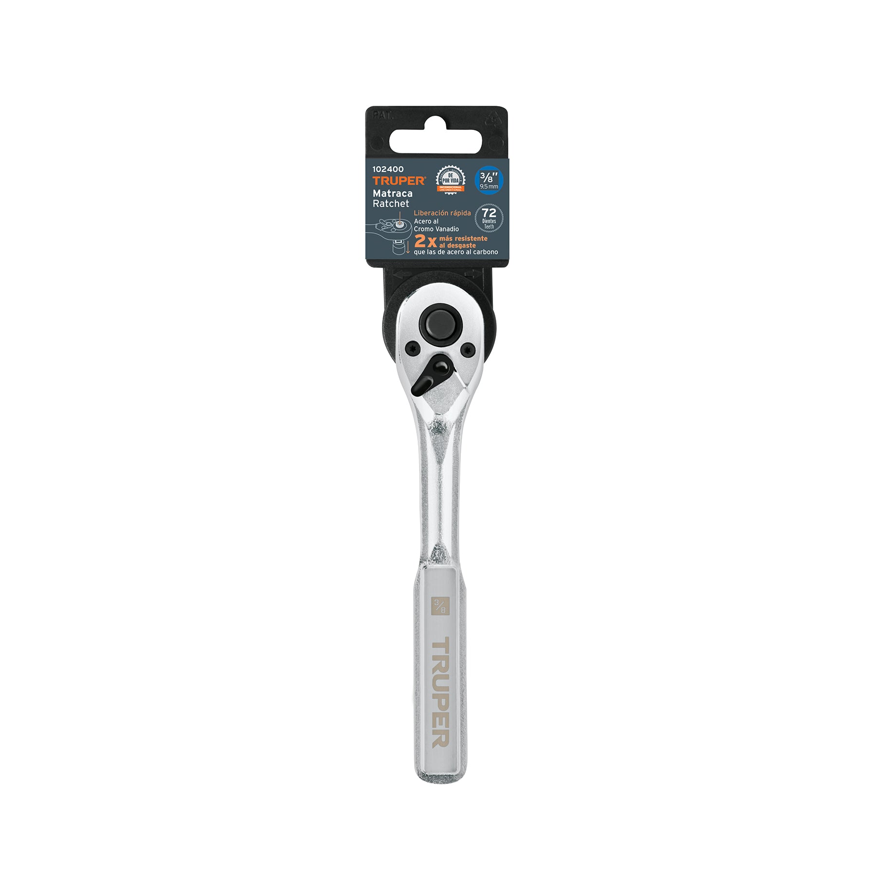 Matraca liberación rápida 72 dientes, cuadro 3/8", TRUPER