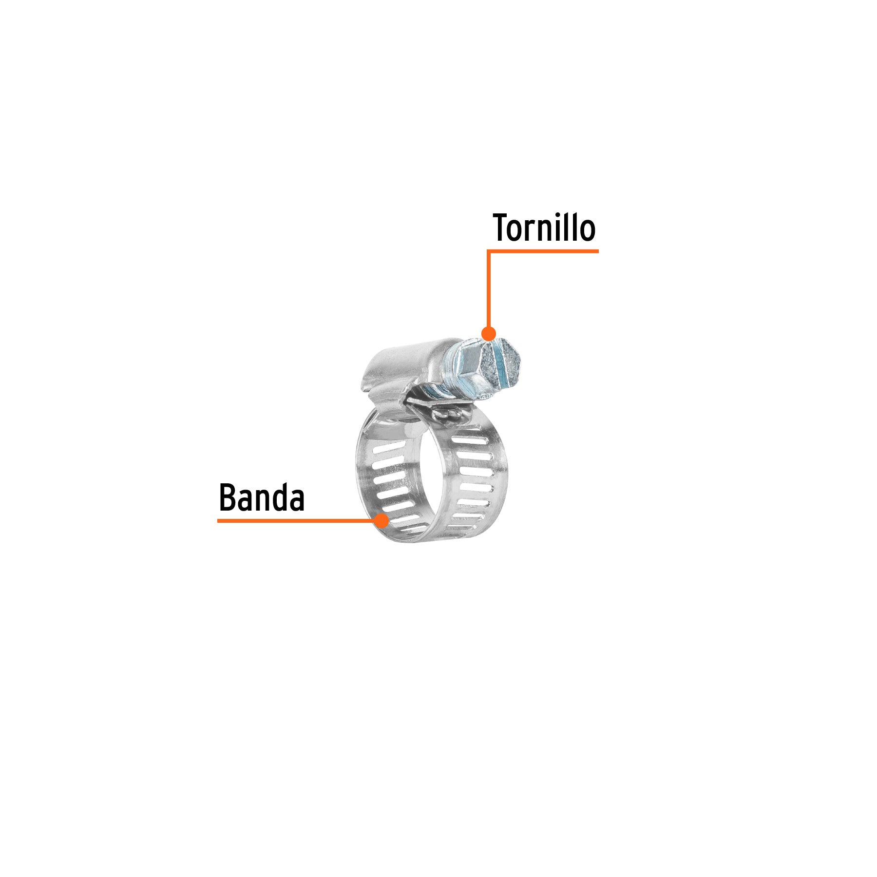 Bolsa c/4 abrazaderas sin fin 4, 3/8 - 5/8", TRUPER
