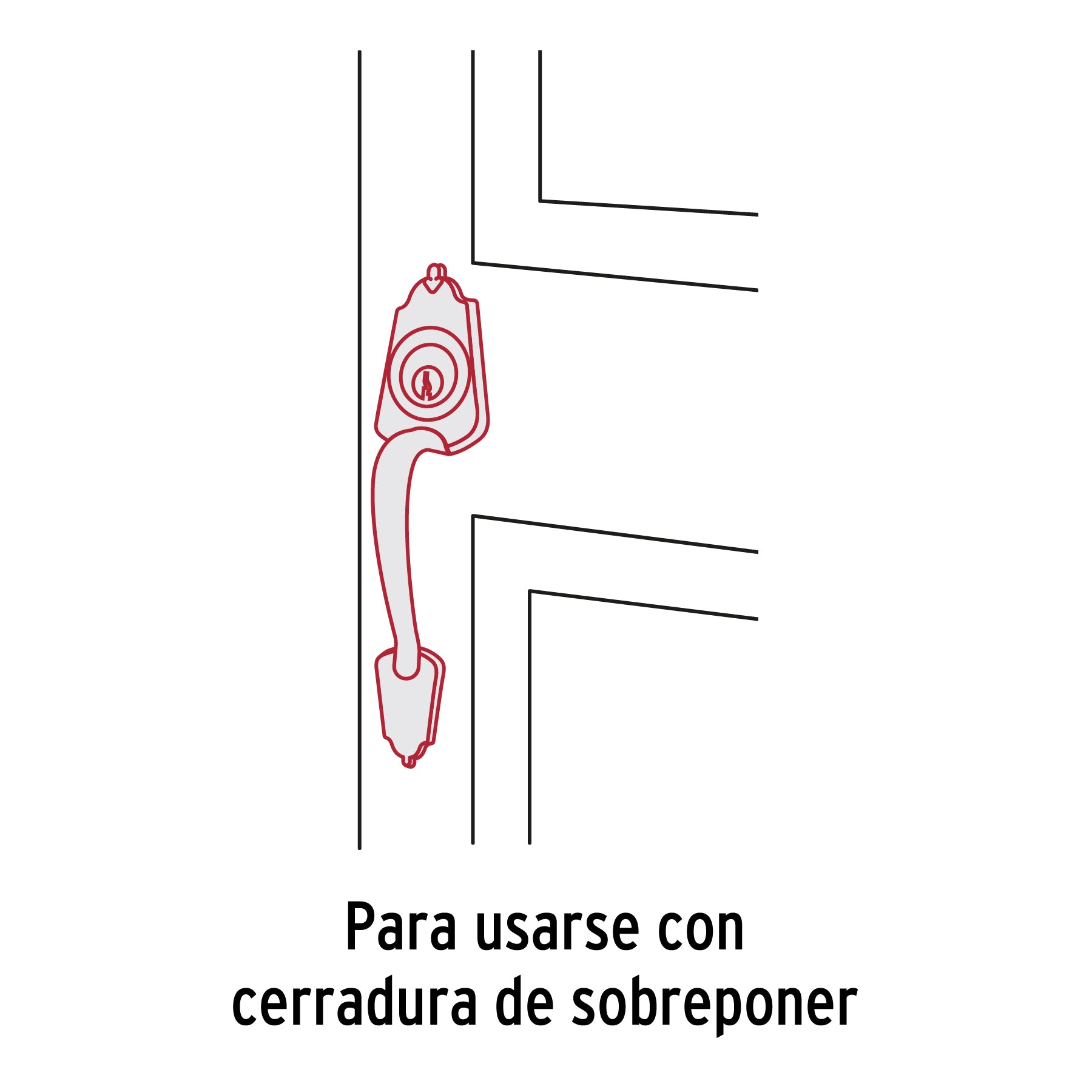 Chapetón metálico para puerta, acabado latón antiguo
