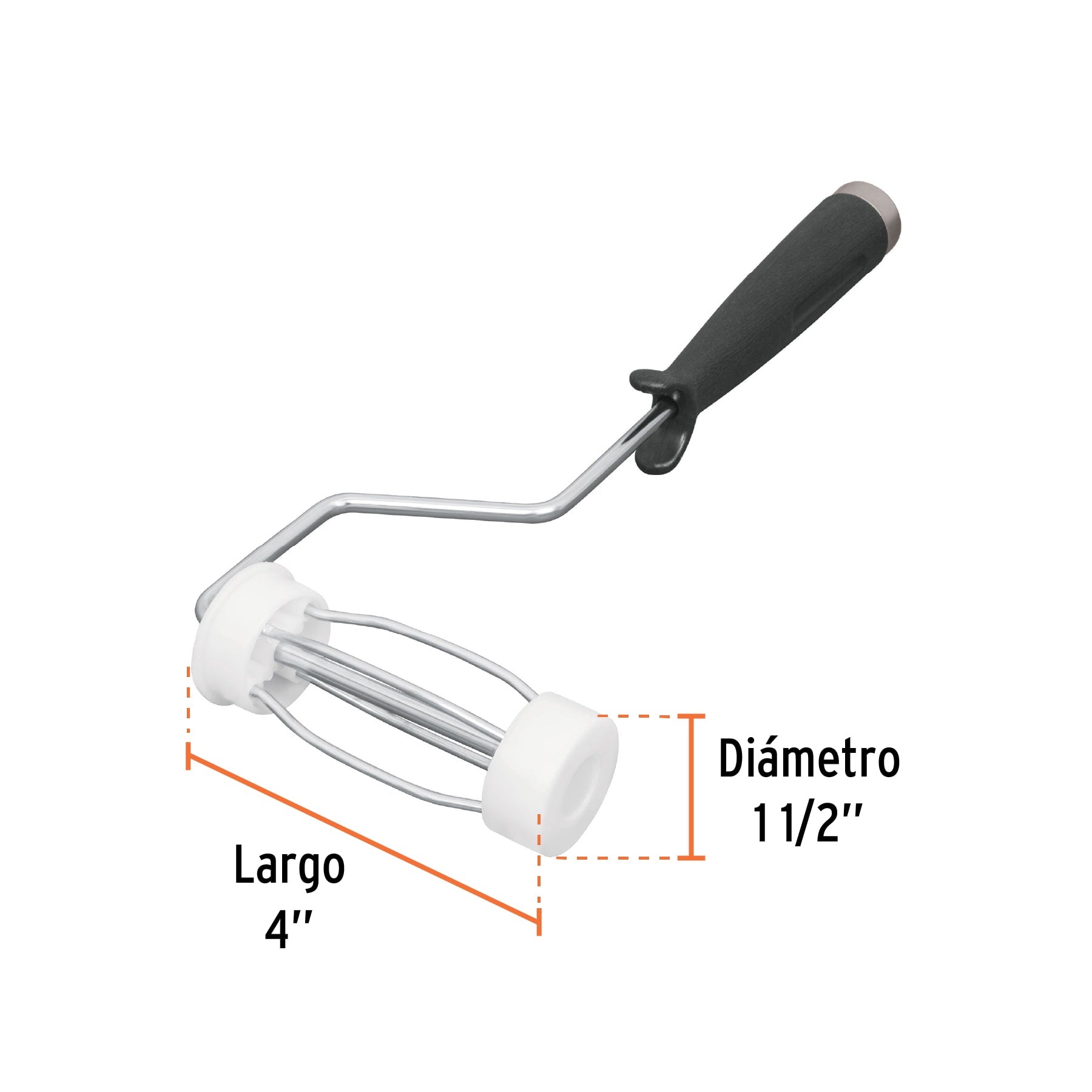 Maneral de 4" con jaula para rodillo, TRUPER
