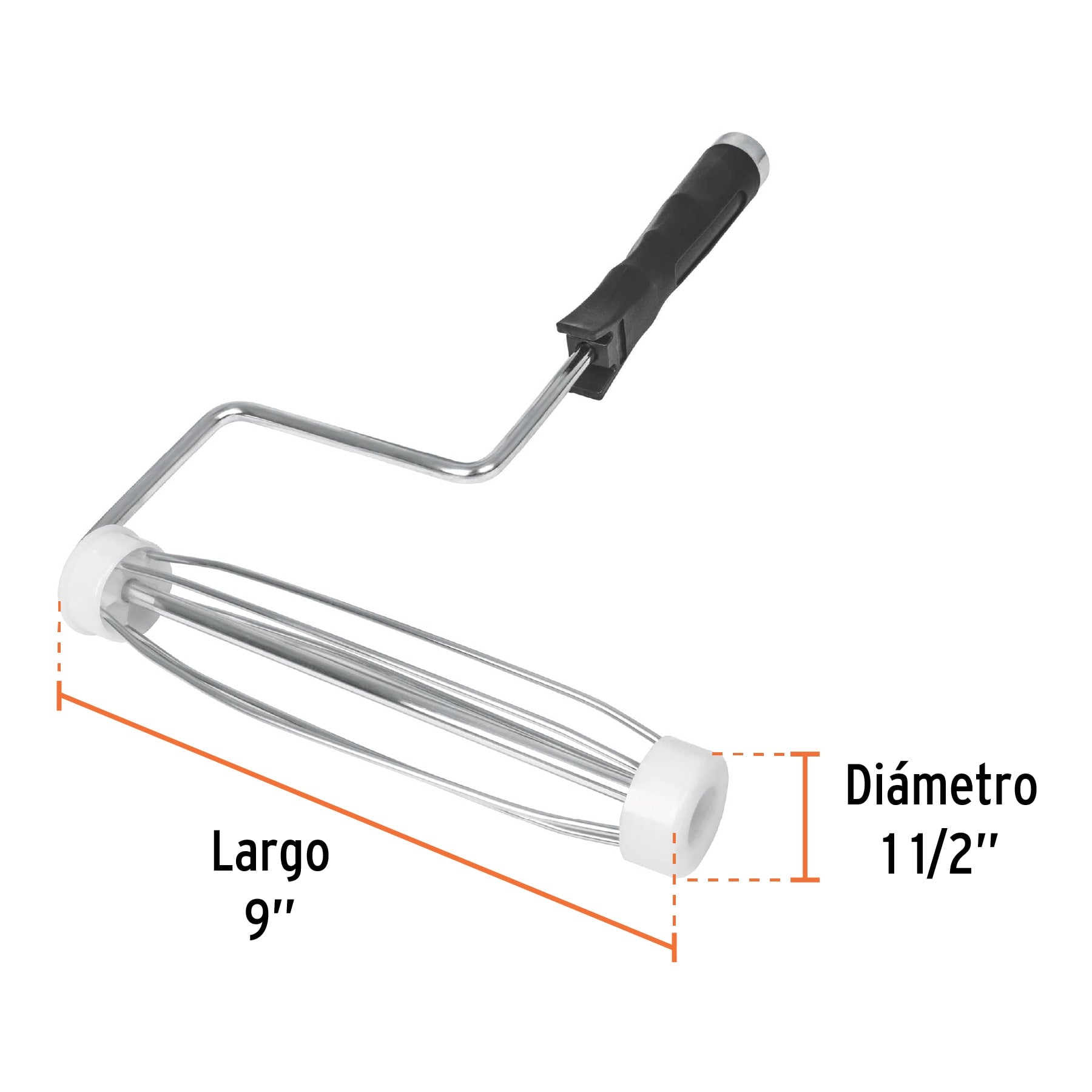 Maneral de 9", reforzado, con jaula para rodillo, TRUPER