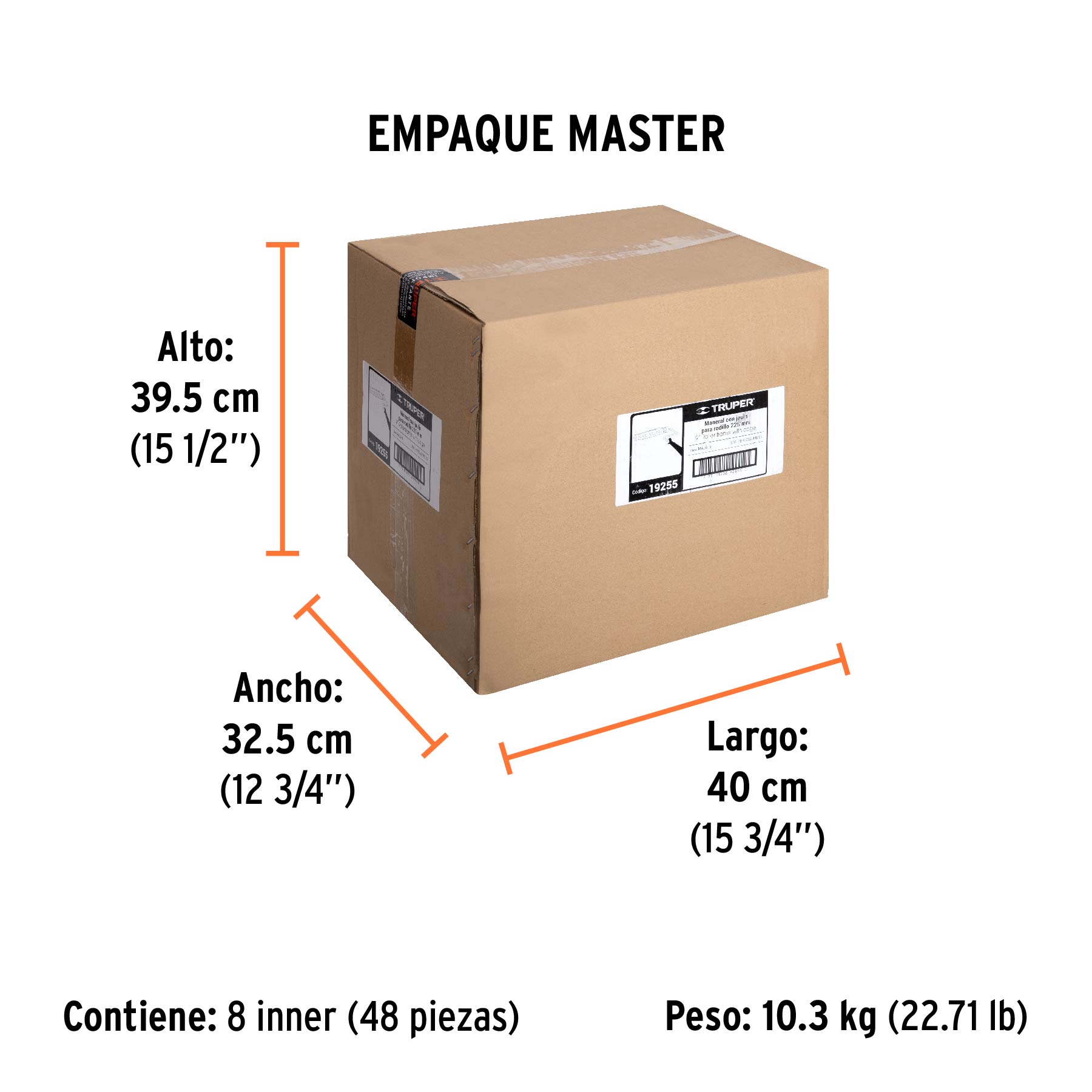 Maneral de 9" con jaula para rodillo, TRUPER - Empaque