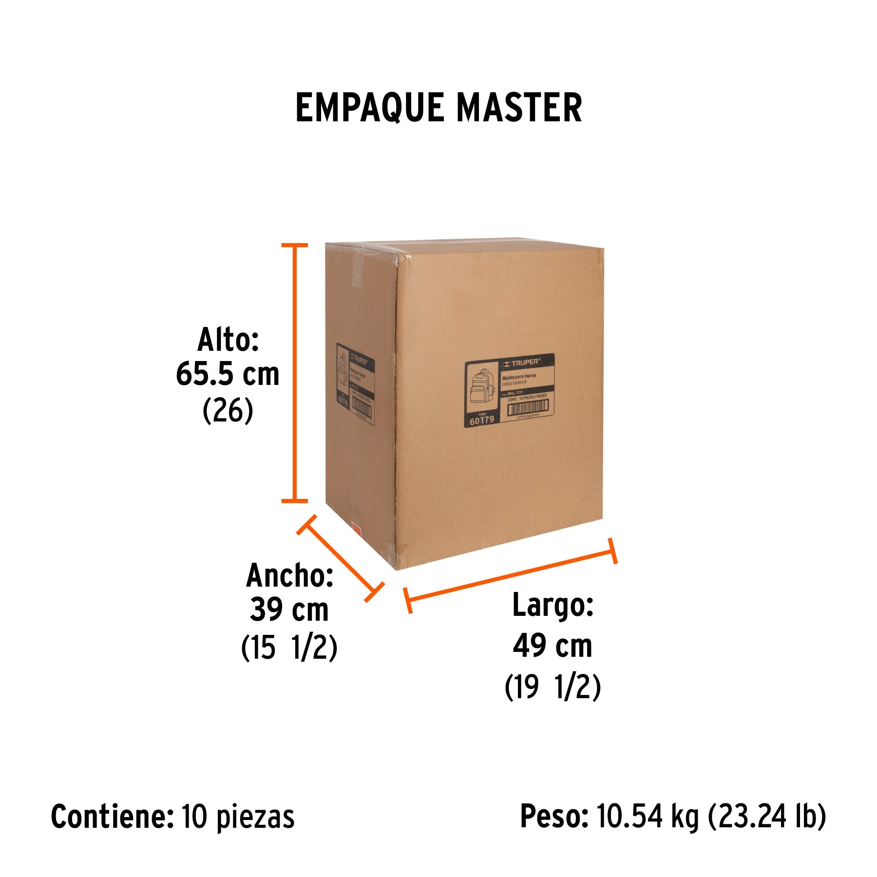 Mochila para laptop, TRUPER - Empaque