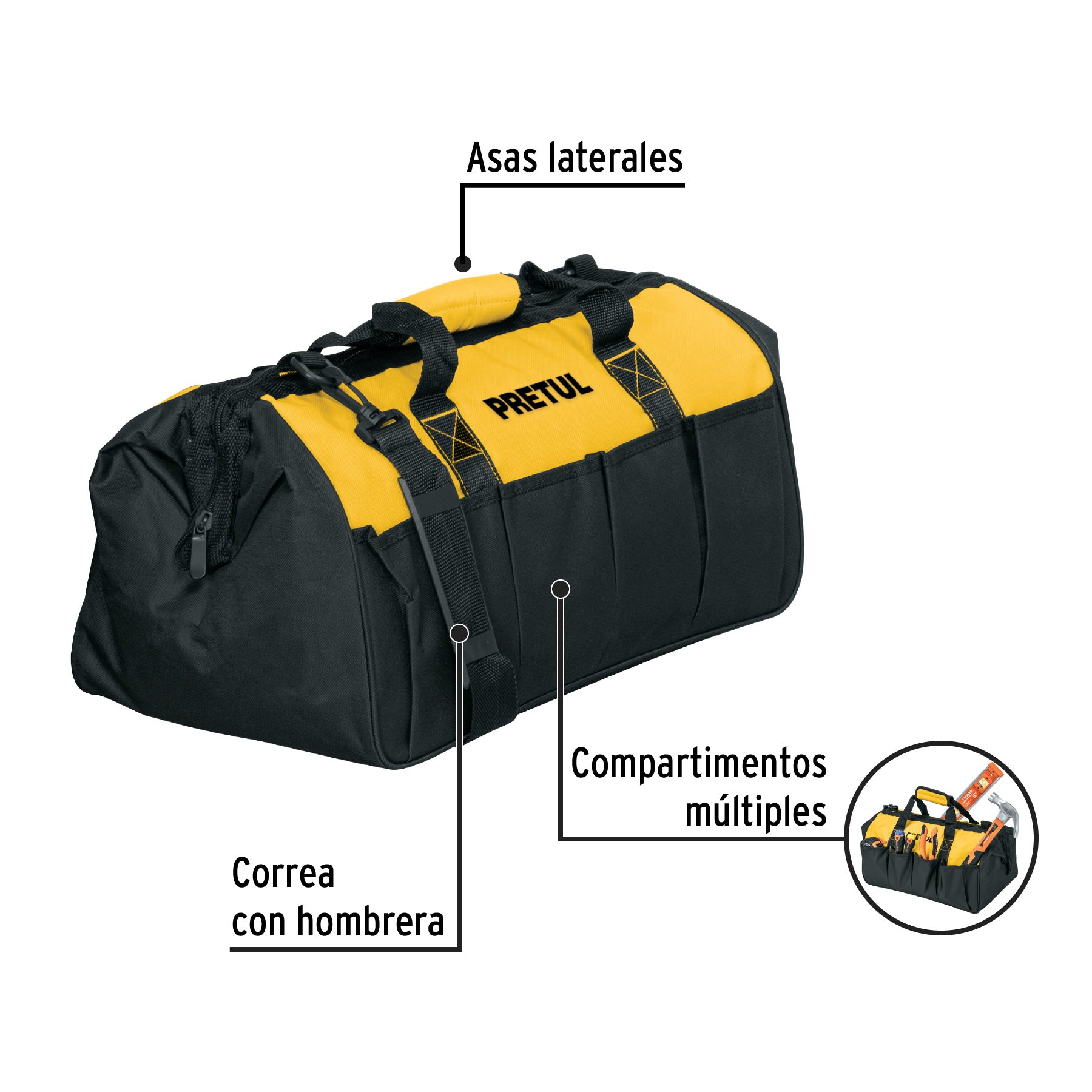 Maletín portaherramientas 18", PRETUL