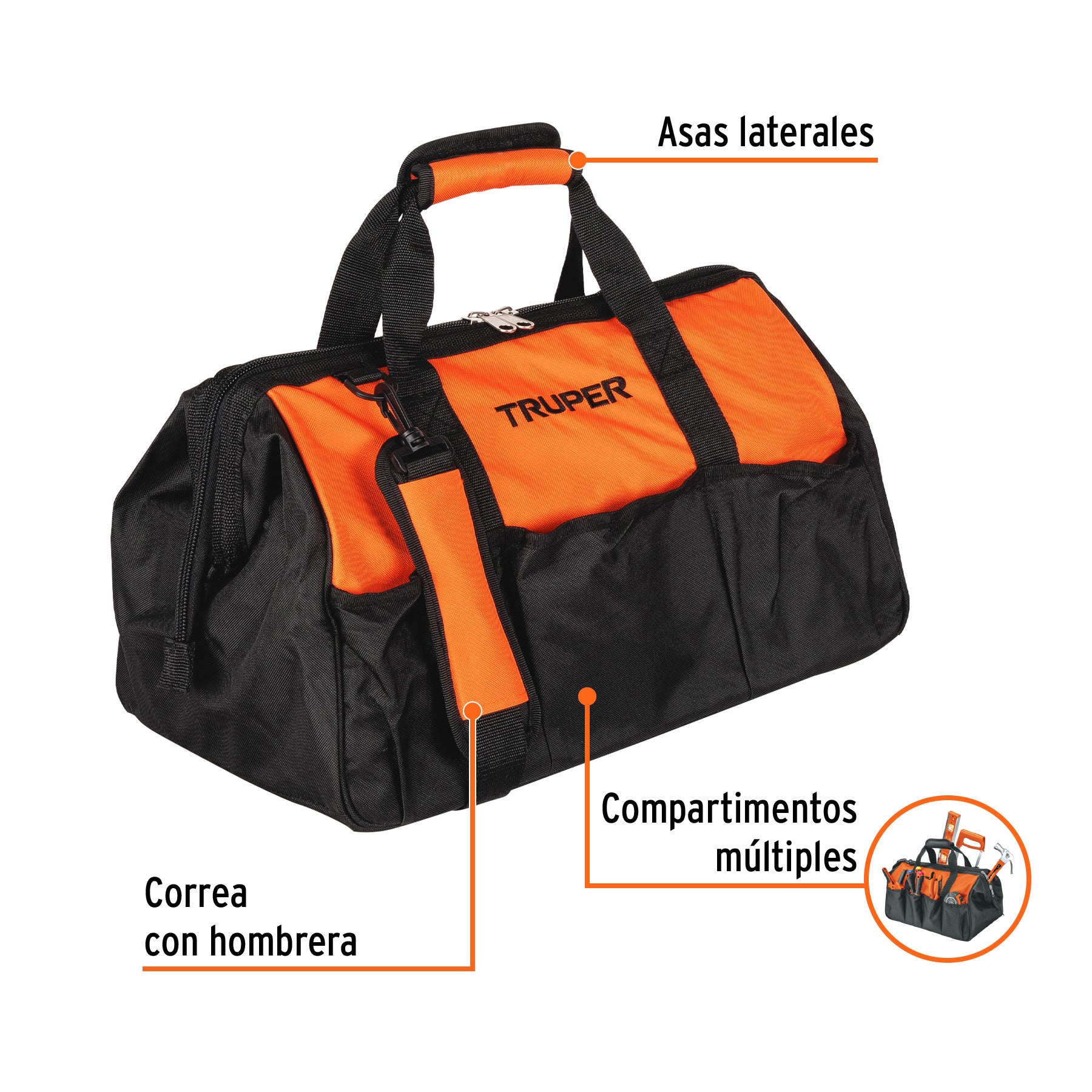 Maleta portaherramientas de 18", TRUPER