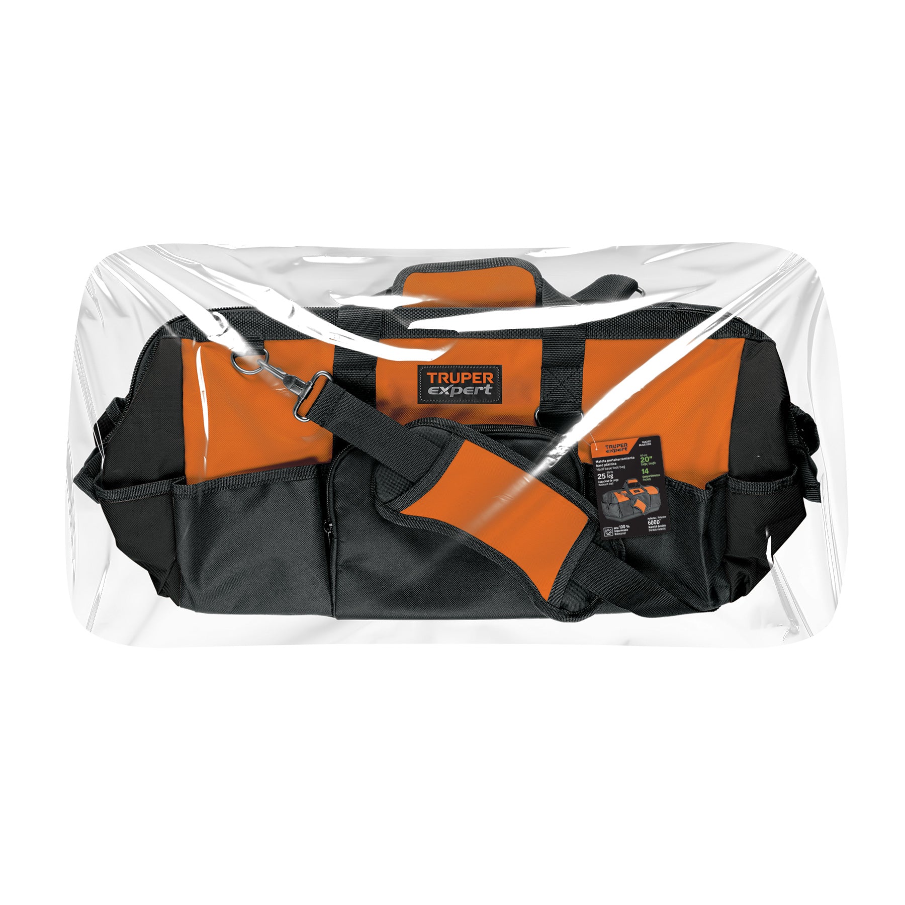 Maleta portaherramientas 20", base plástica rígida, EXPERT