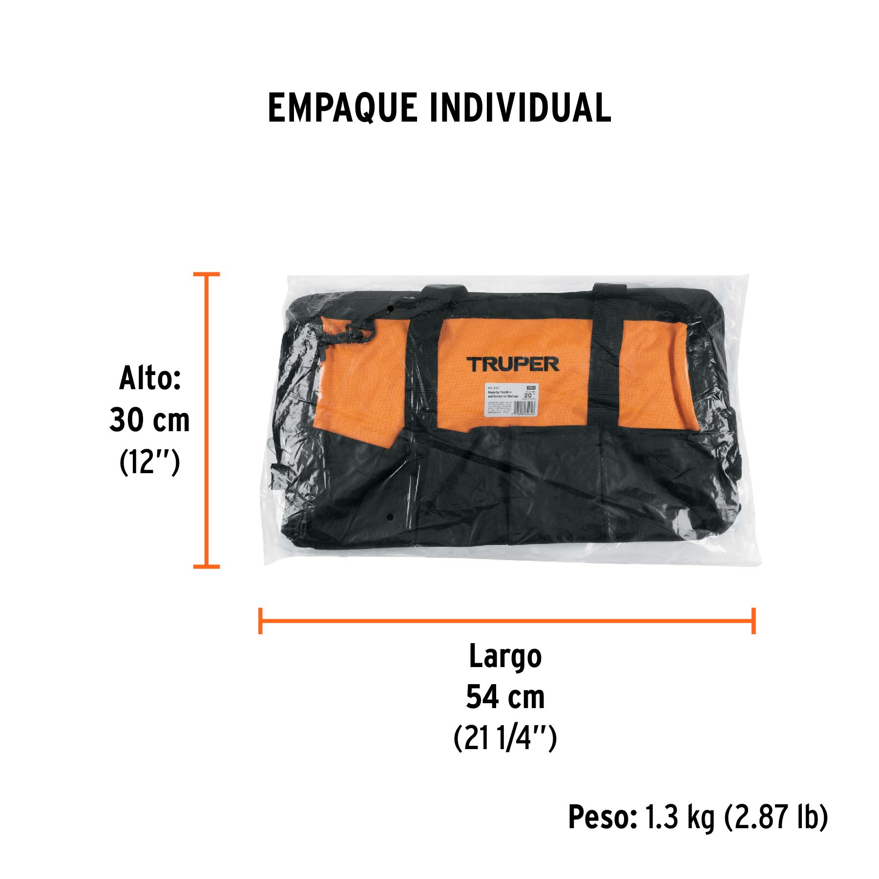 Maleta portaherramientas de 20", TRUPER - Empaque