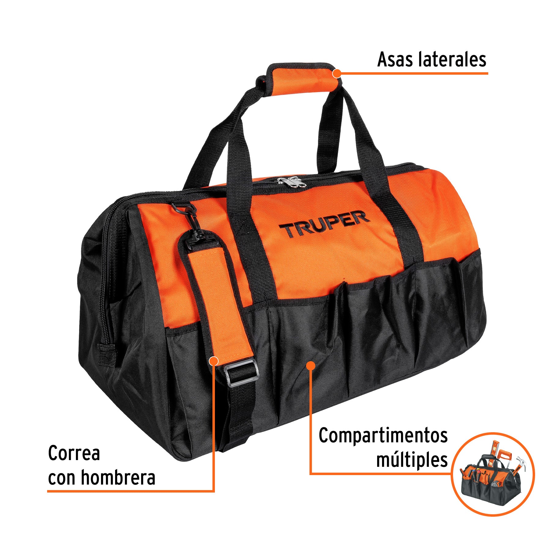 Maleta portaherramientas de 22", TRUPER