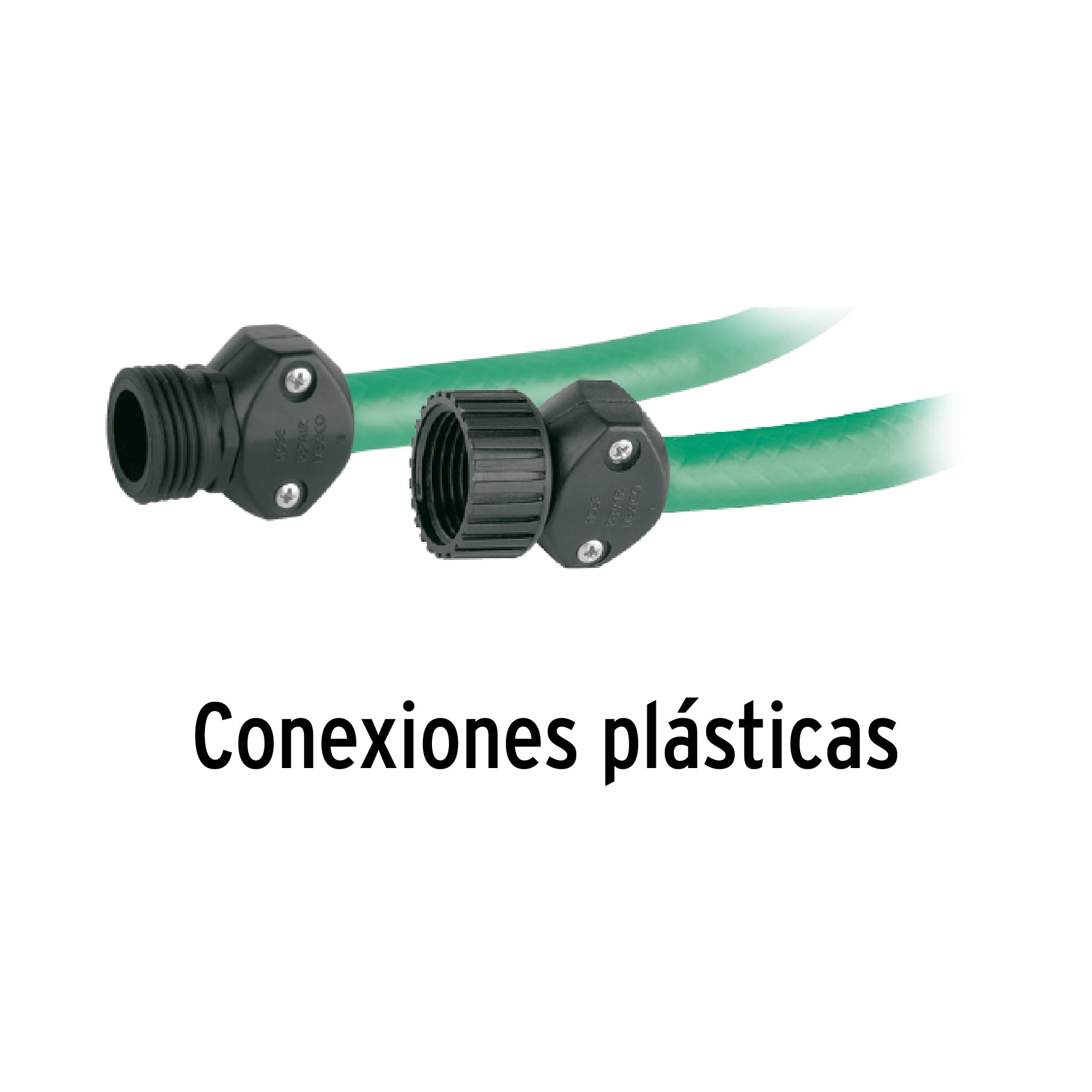 Manguera verde 1/2" 3 capas 15m conexiones plásticas, PRETUL