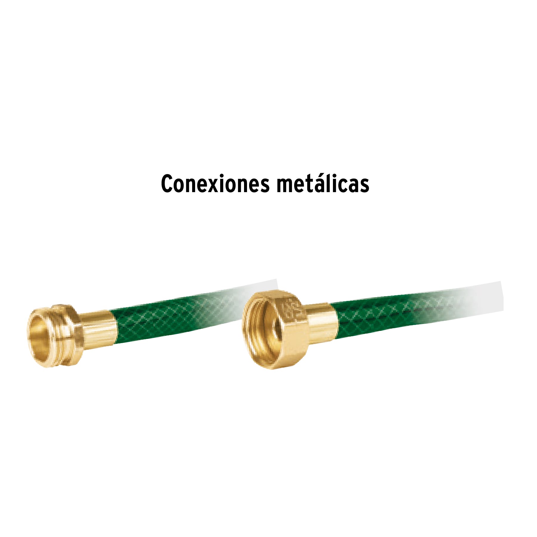 Manguera 1/2" reforzada 3 capas conexiones metal 20m, PRETUL