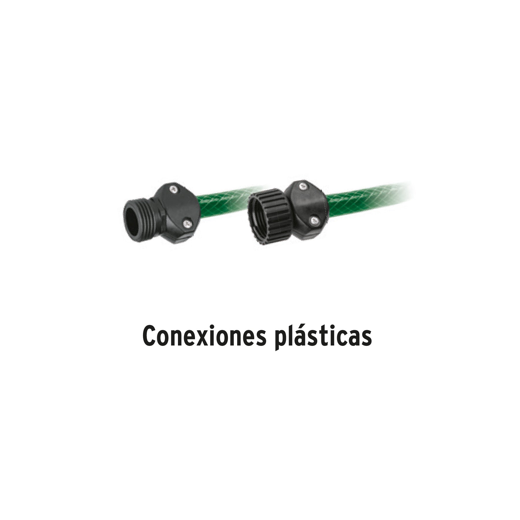 Manguera 1/2" reforzada 3 capas 20m conexiones plást, PRETUL