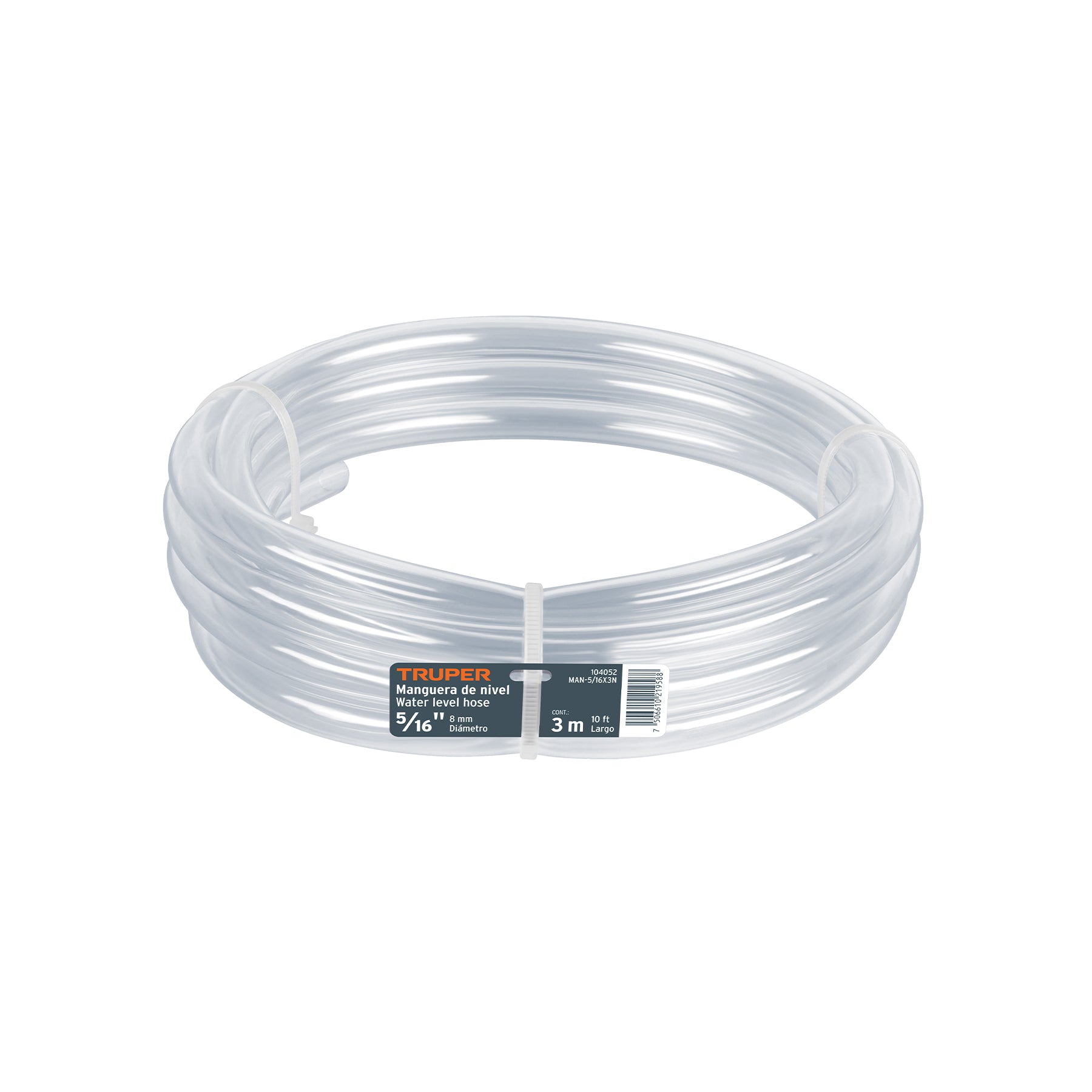 Manguera de Nivel, 5/16", rollo de 3m, TRUPER