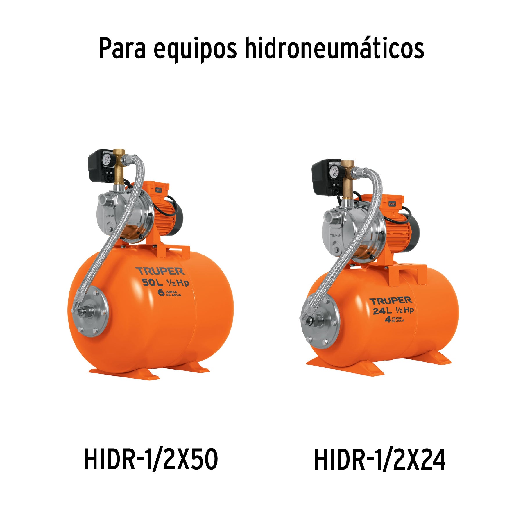 Manguera para equipos hidroneumáticos de 24 y 50 L, TRUPER