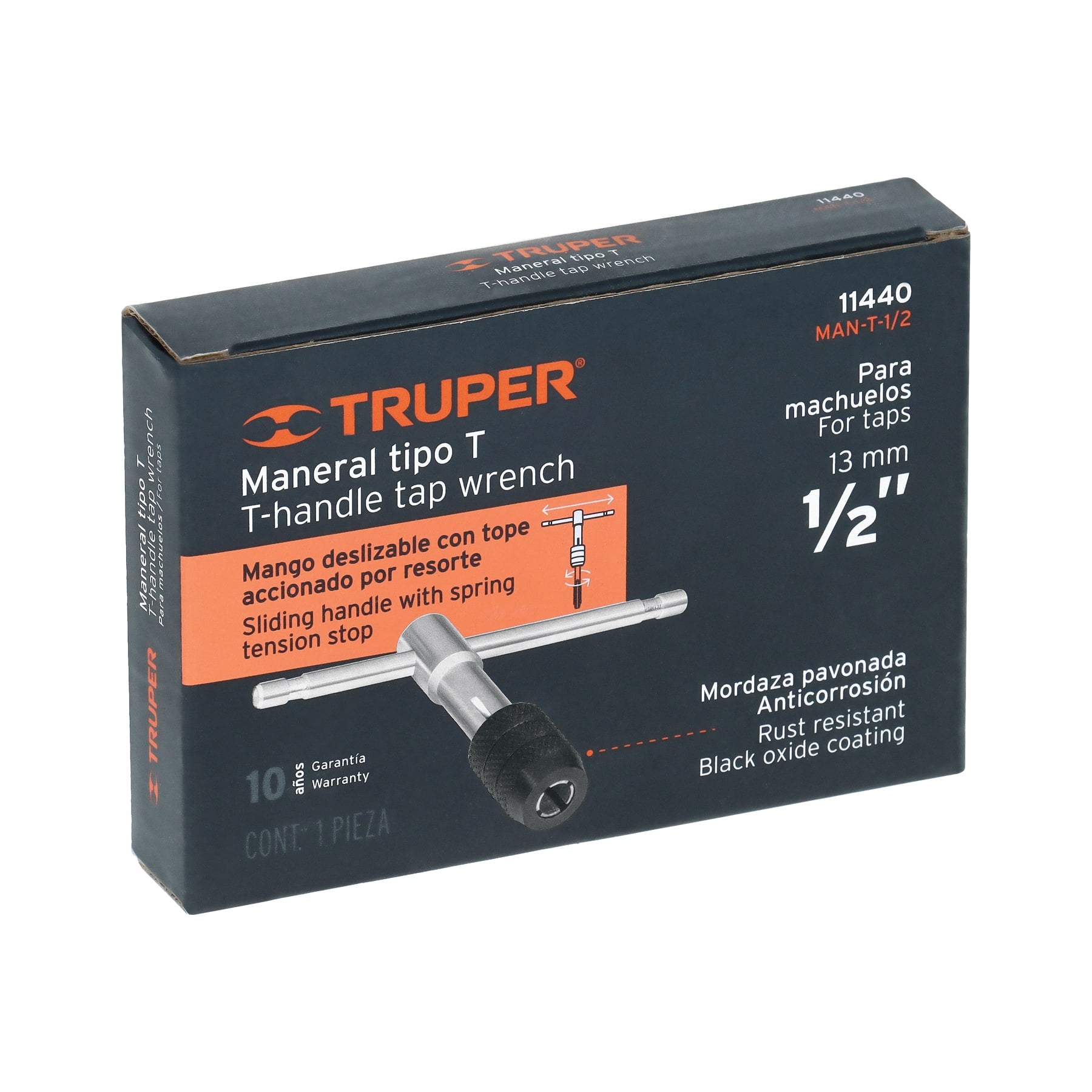 Maneral en T para machuelo 1/2", TRUPER