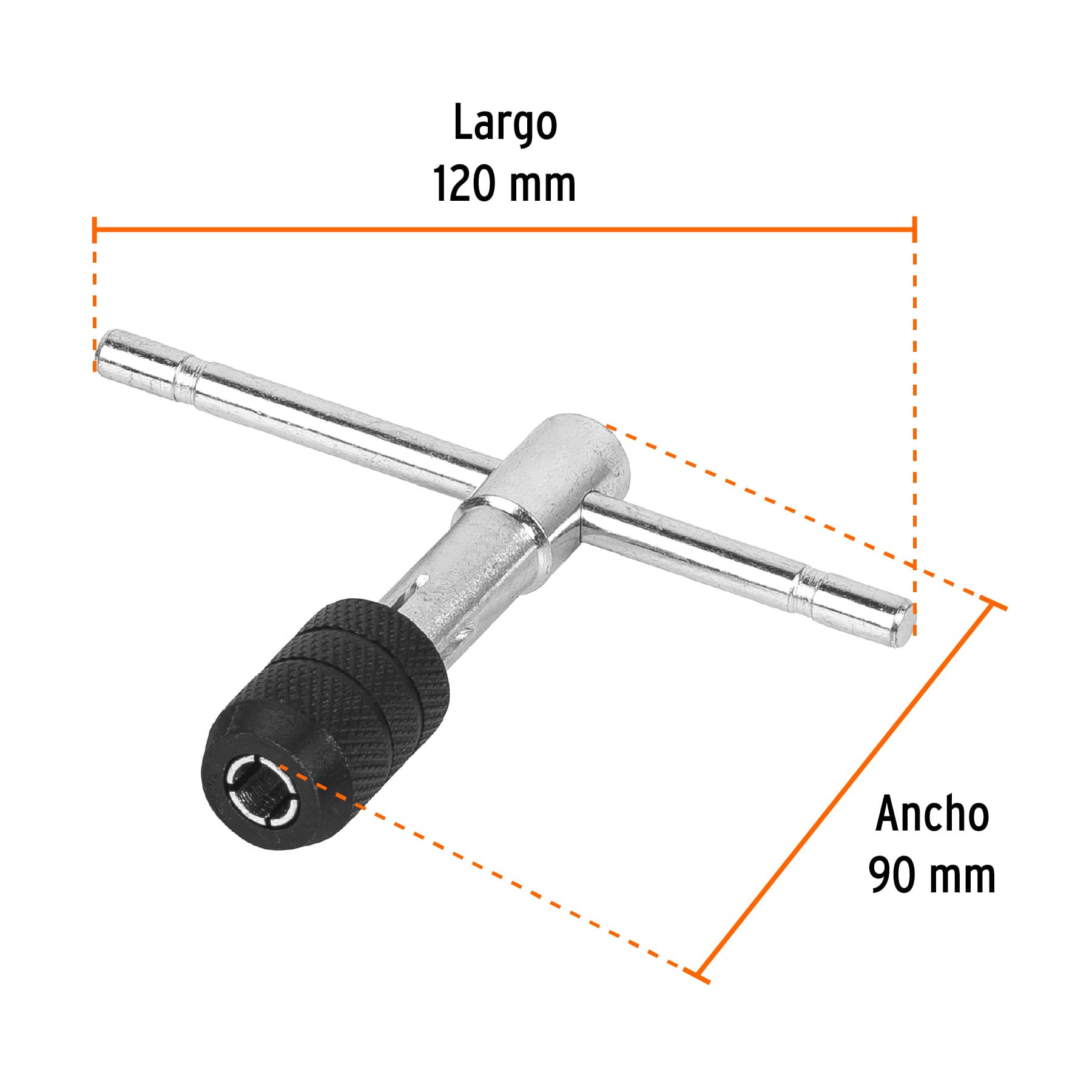 Maneral en T para machuelo 1/2", TRUPER
