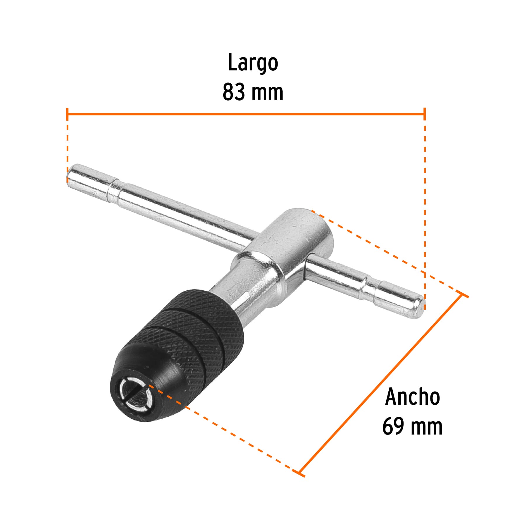 Maneral en T para machuelo 1/4", TRUPER