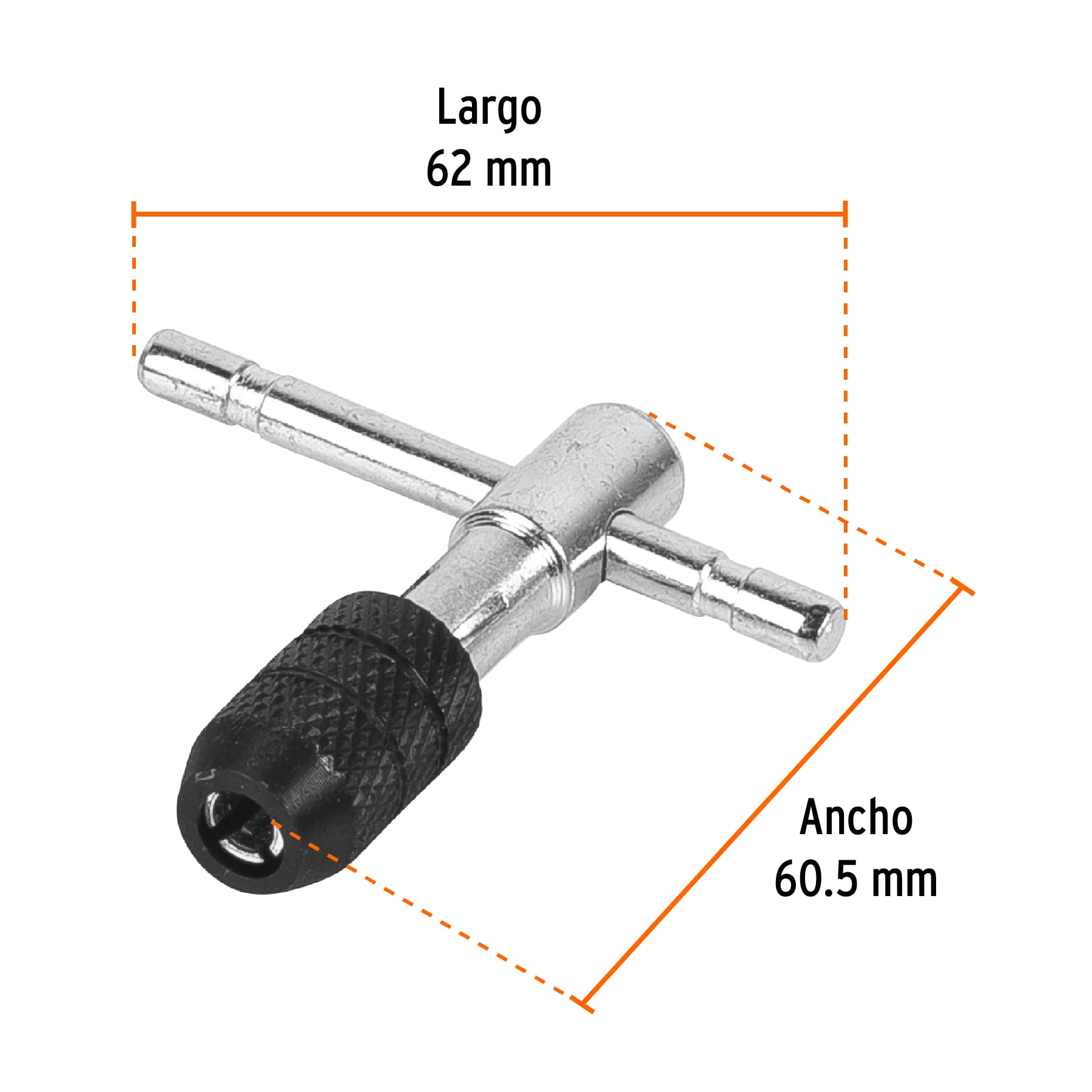 Maneral en T para machuelo 3/16", TRUPER